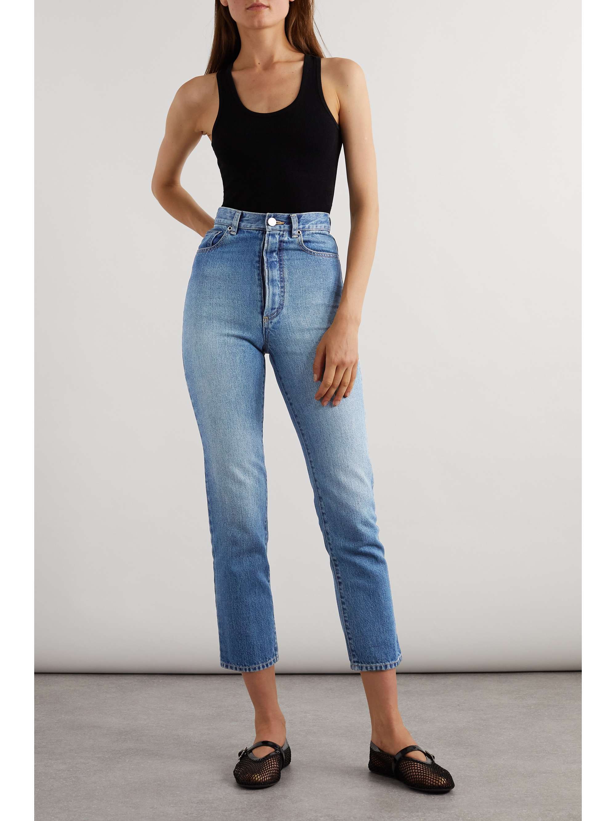 ALAÏA High-rise slim-leg jeans
