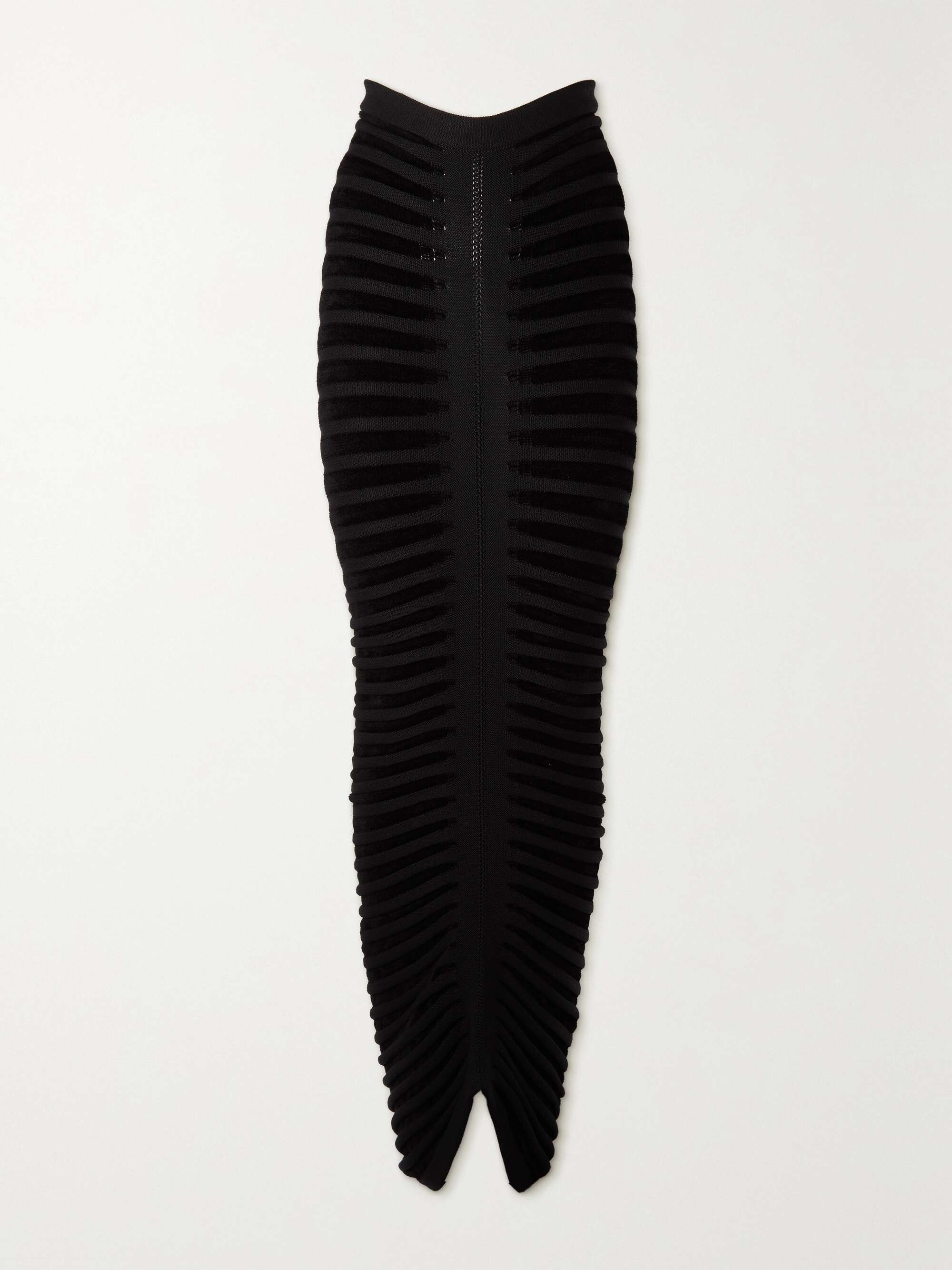 ALAÏA Striped chenille and jersey maxi skirt | NET-A-PORTER