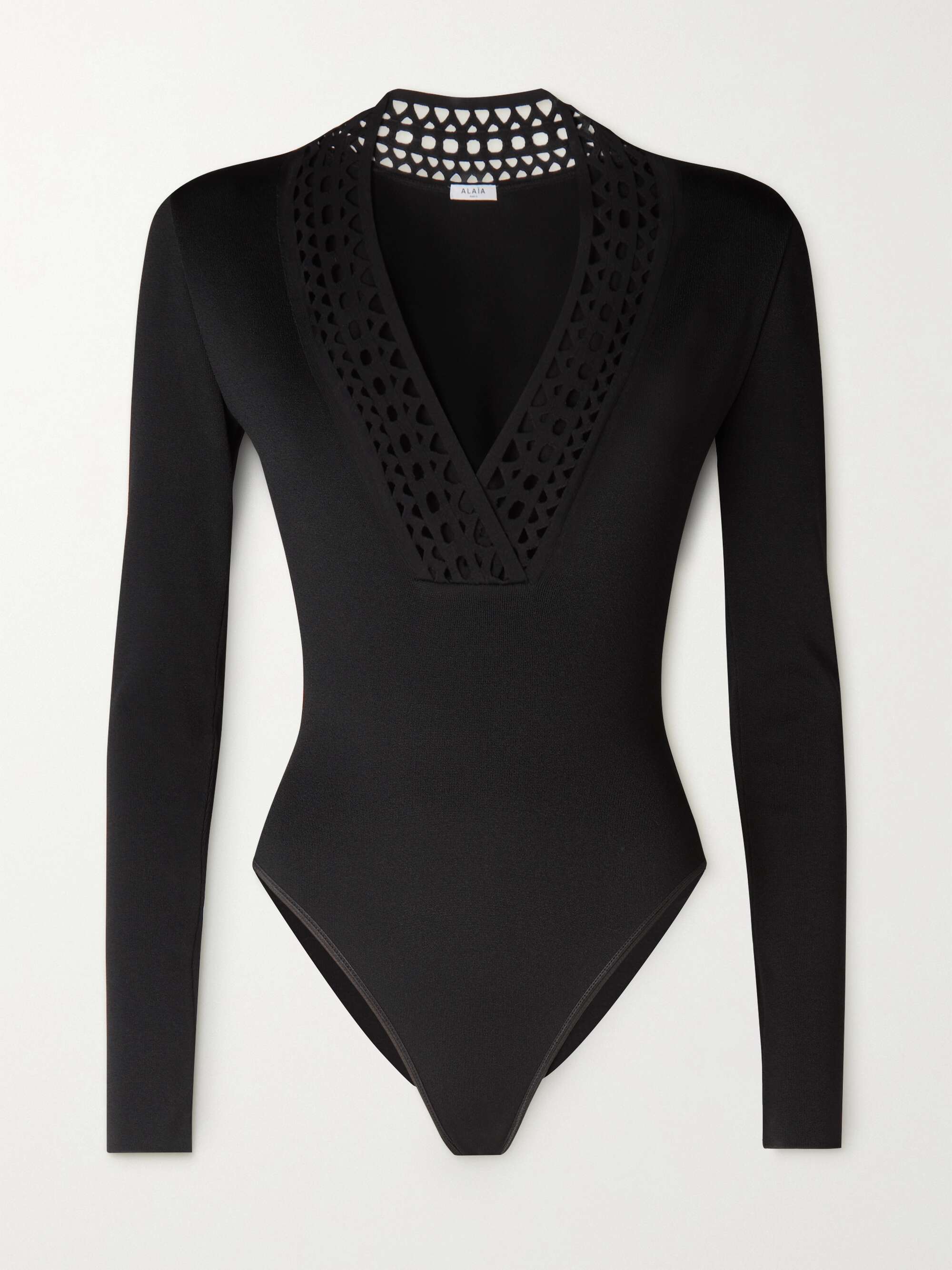 ALAÏA Laser-cut jersey bodysuit