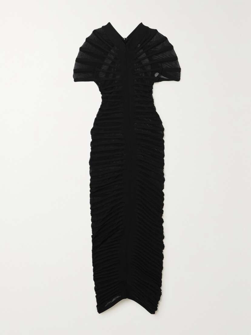 Alaïa Open-knit Cotton-blend Maxi Dress