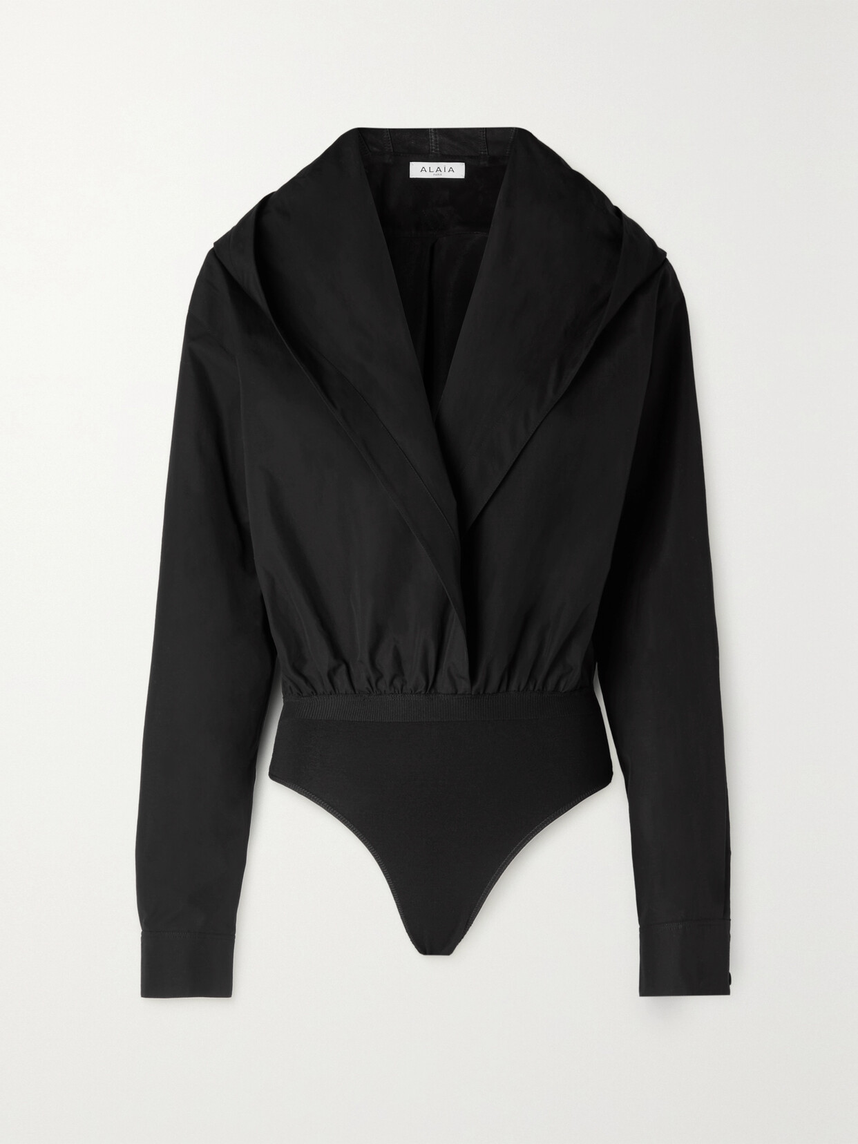 Archetypes Hooded Cotton-poplin And Jersey Bodysuit