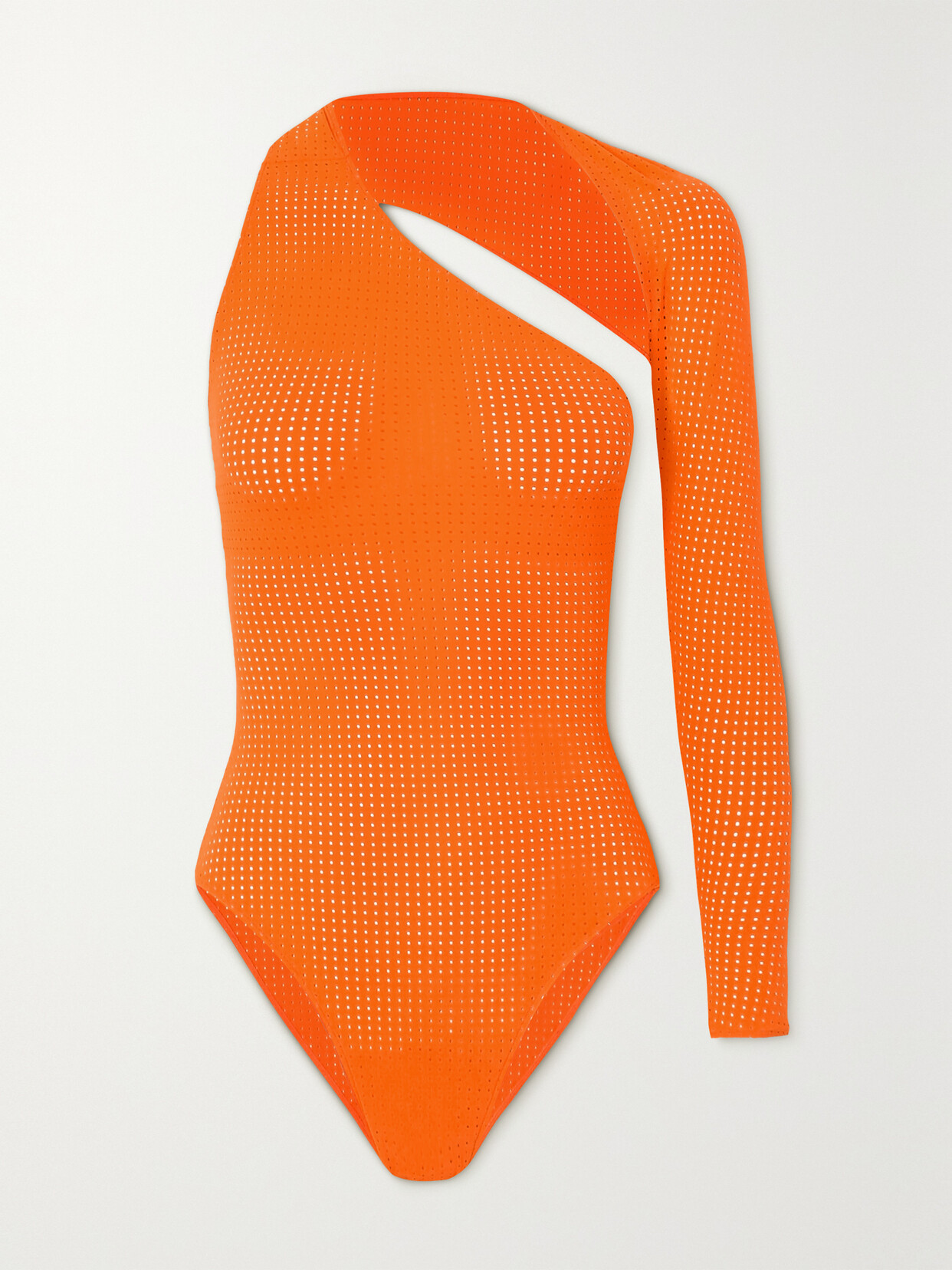 Alaïa - One-sleeve Cutout Swimsuit - Orange - FR40