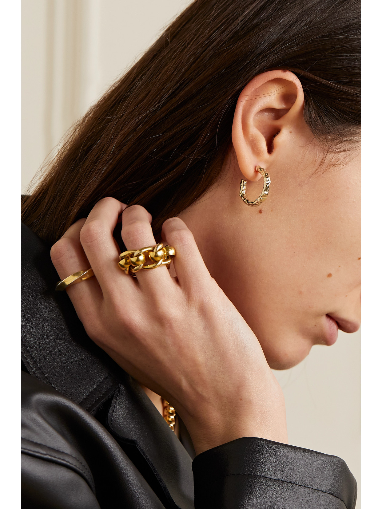 Shop Jennifer Fisher Hailey Gold-plated Hoop Earrings