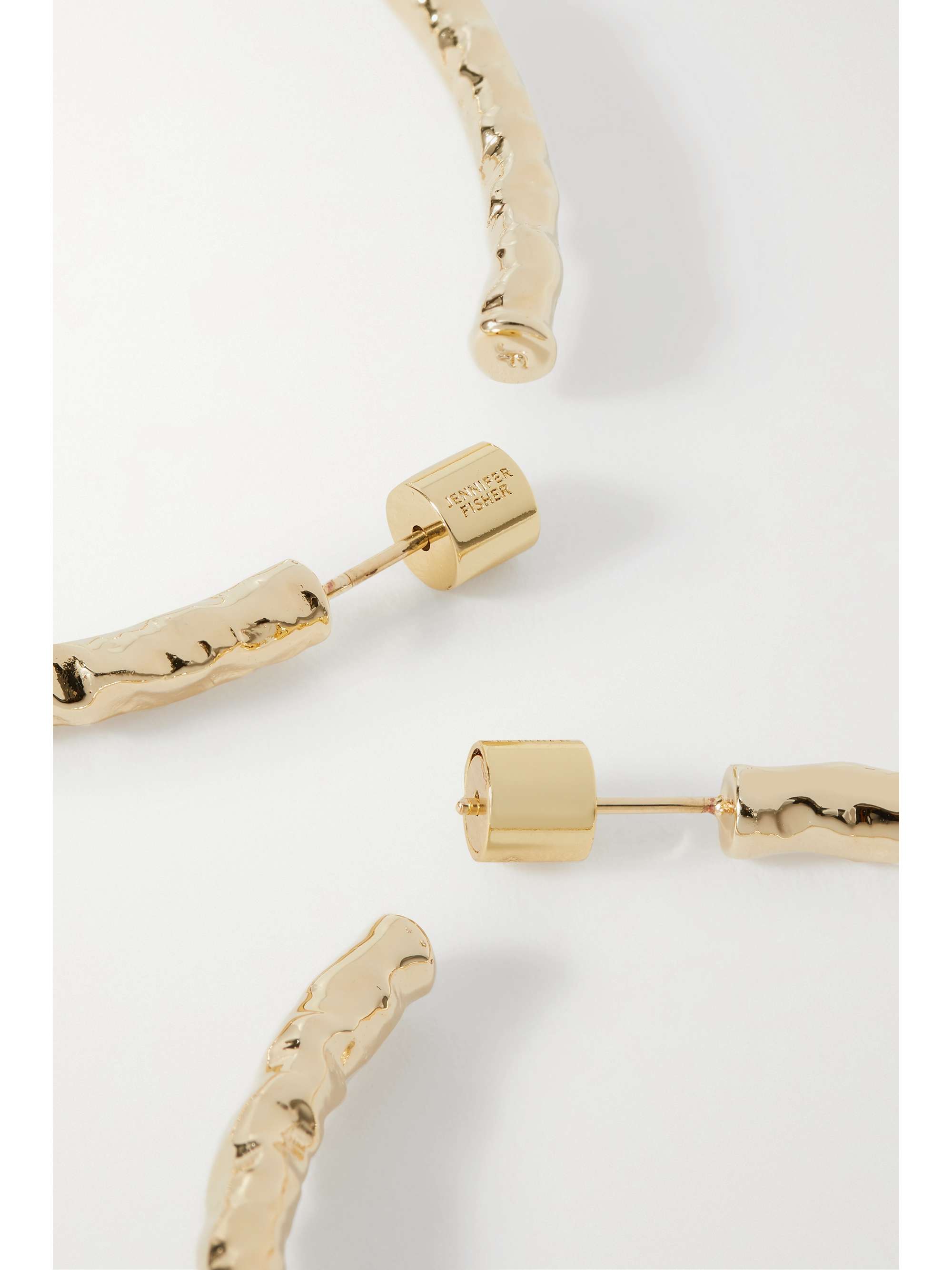 JENNIFER FISHER 2" Hailey gold-plated hoop earrings