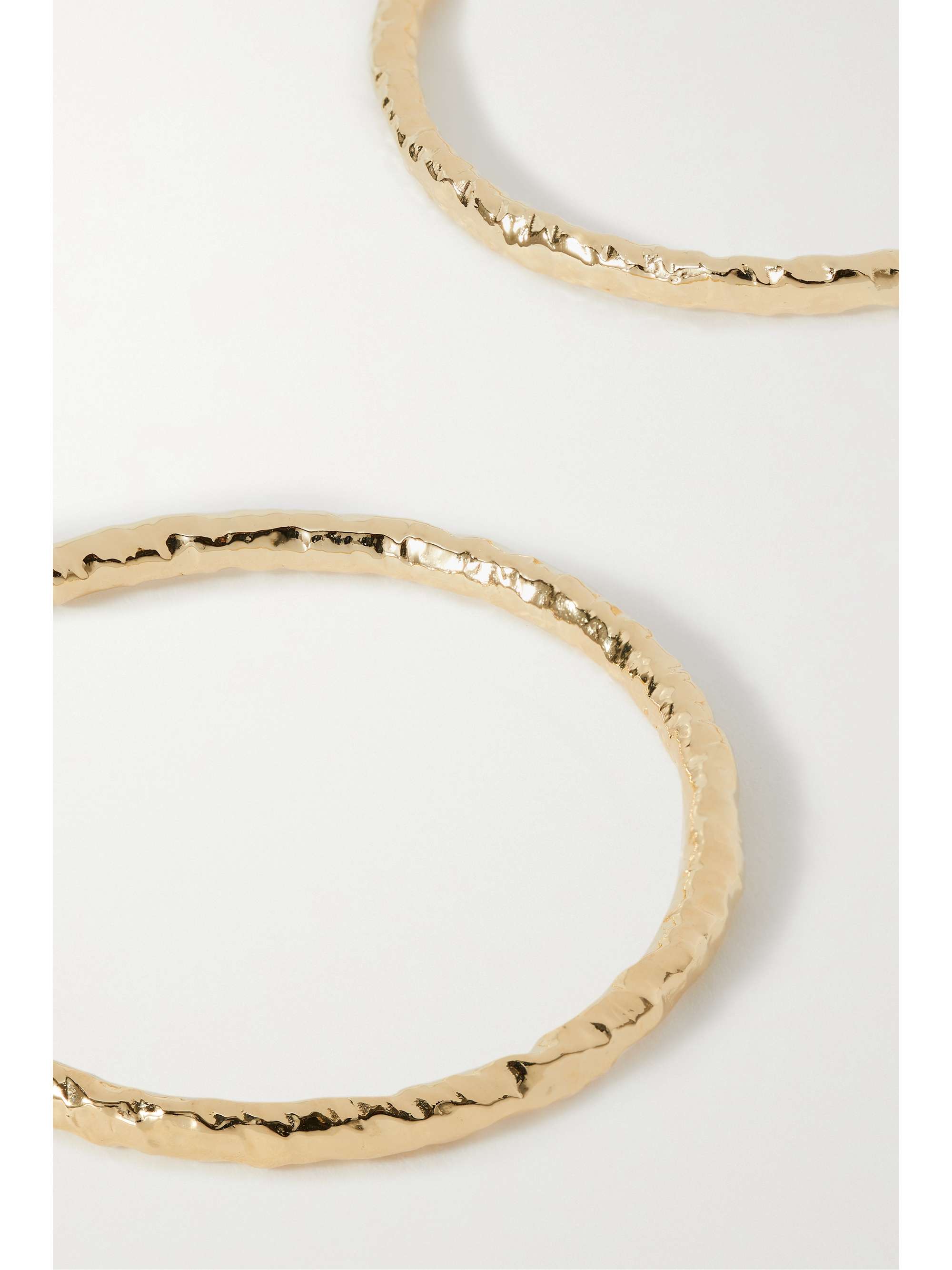 JENNIFER FISHER 2" Hailey gold-plated hoop earrings