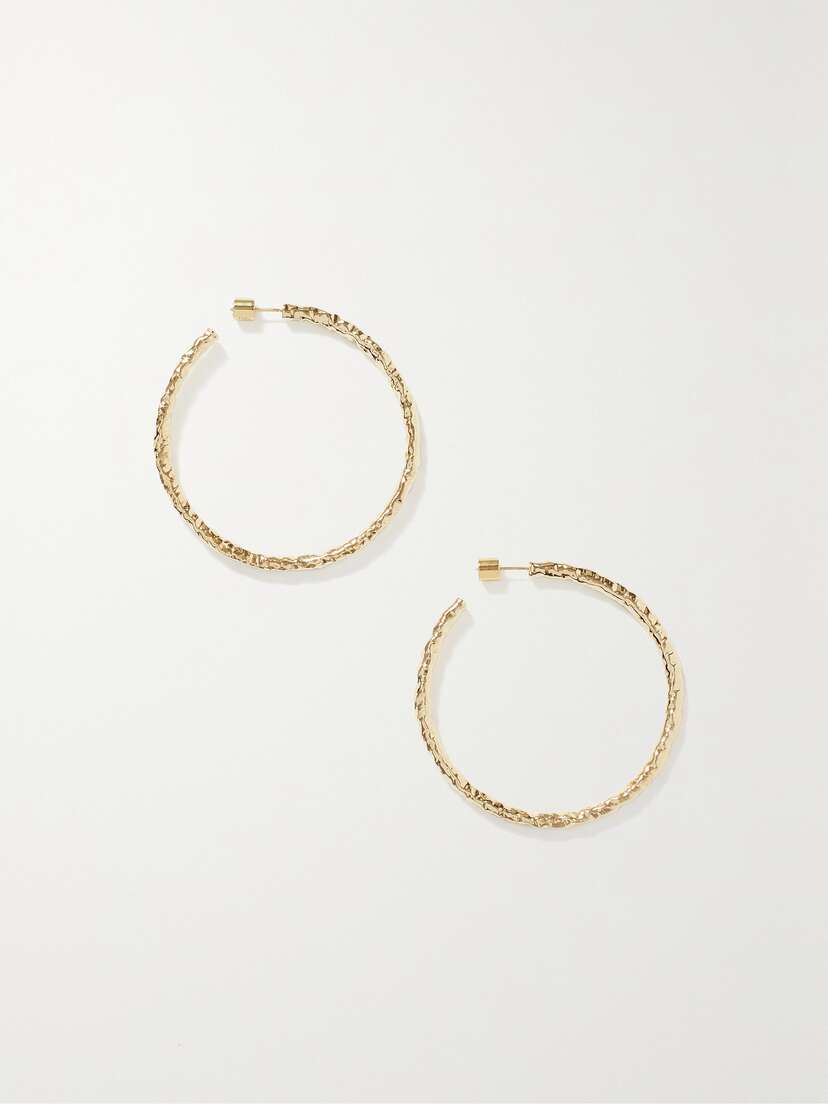 Jennifer Fisher 2" Hailey Gold-plated Hoop Earrings