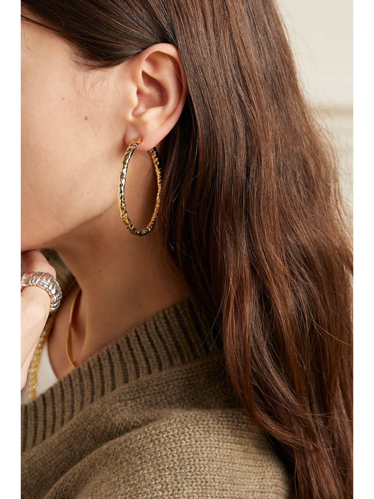 Jennifer Fisher 2" Hailey Goldplated Hoop Earrings ModeSens