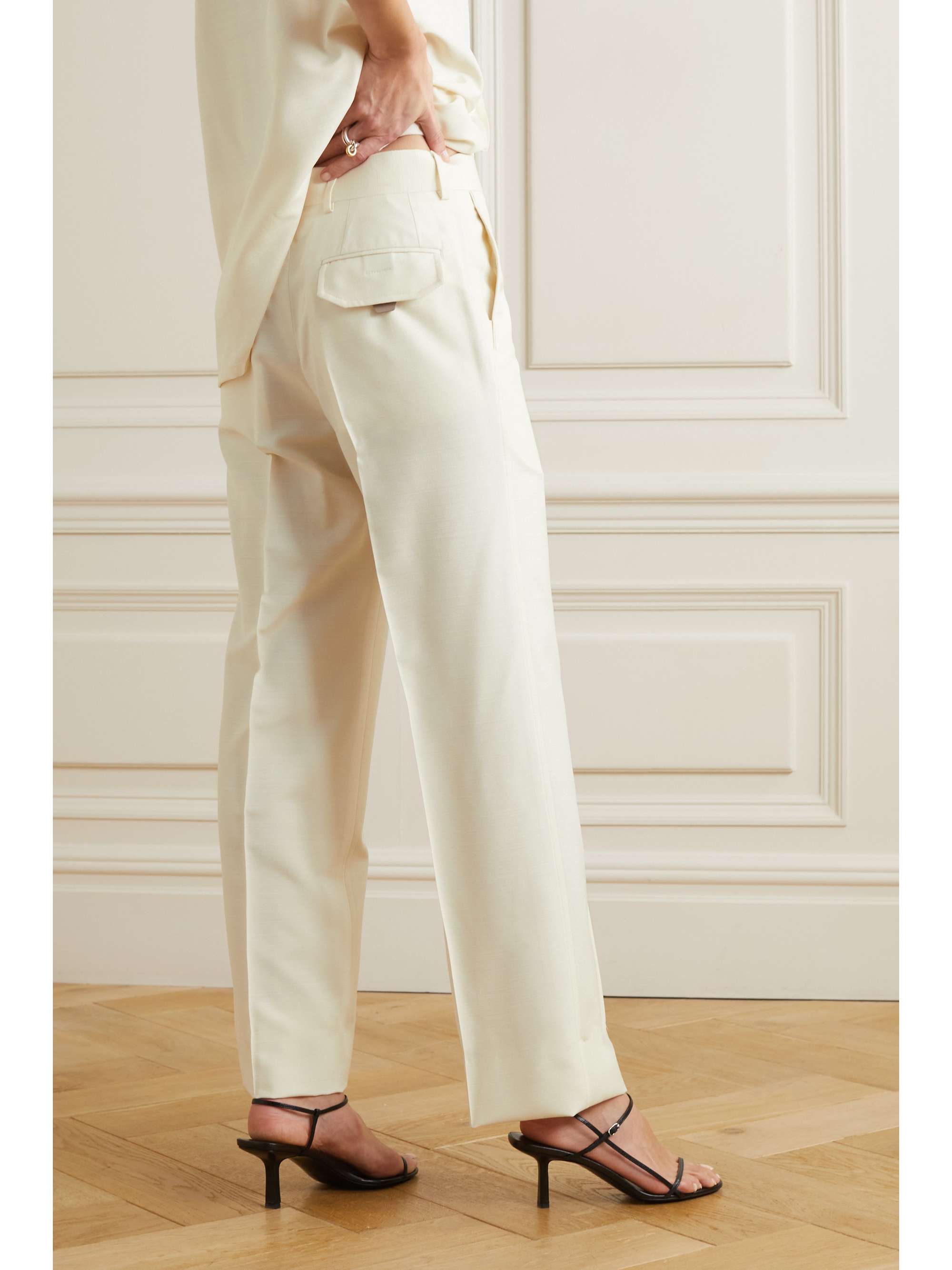BRIONI Silk-canvas straight-leg pants