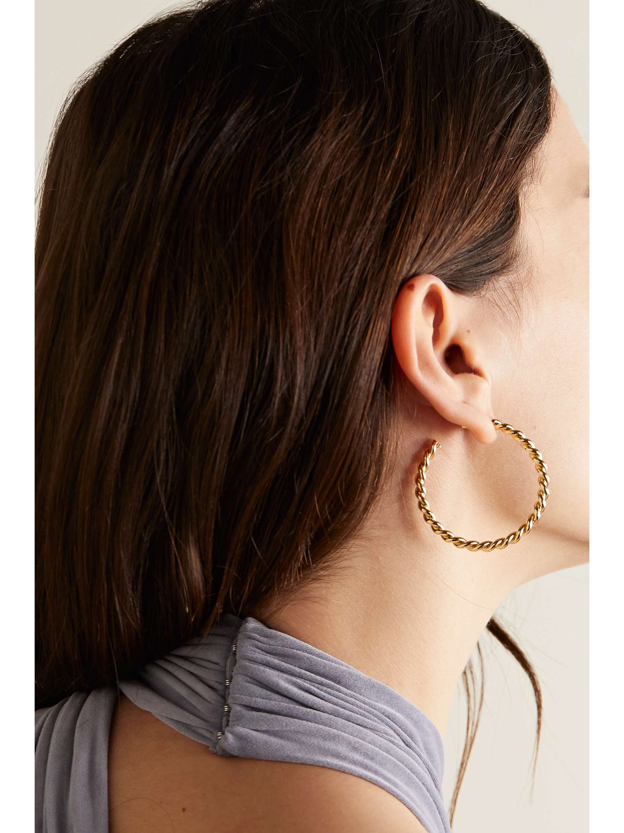 JENNIFER FISHER Baby Ayesha gold-plated hoop earrings