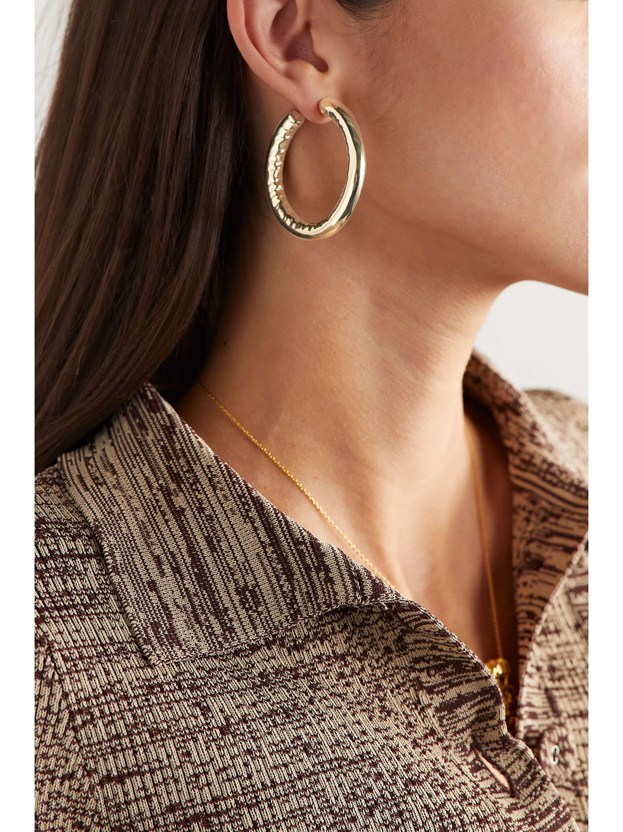JENNIFER FISHER Baby Jennifer goldplated hoop earrings NETAPORTER