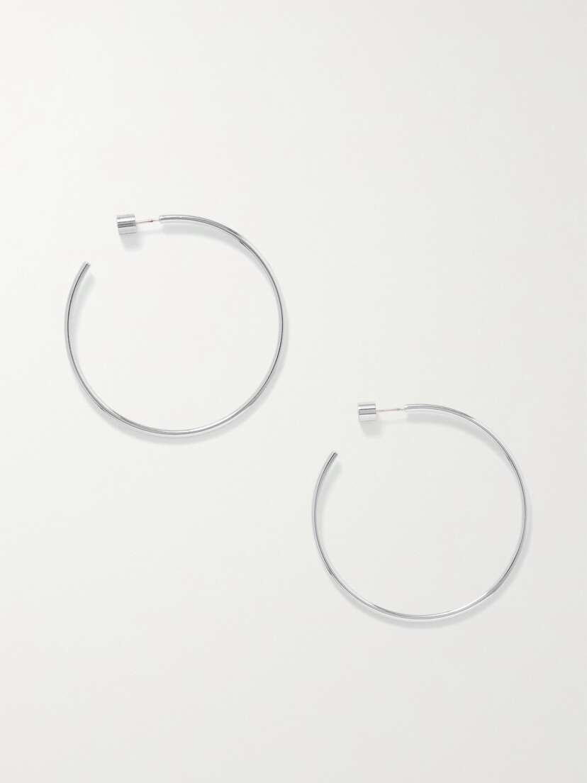 Jennifer Fisher 2" Thread Silver-plated Hoop Earrings