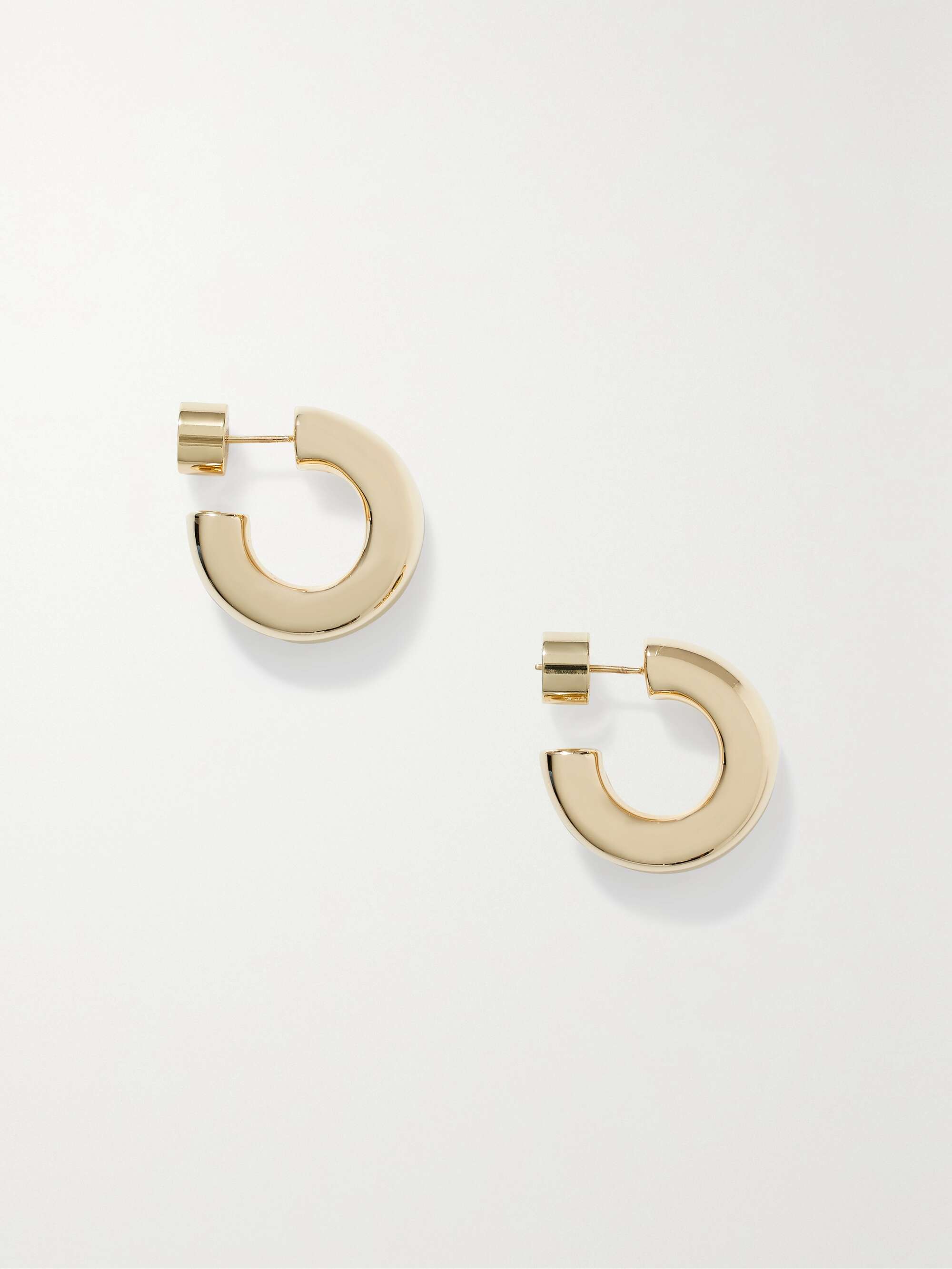 JENNIFER FISHER Micro Samira gold-plated hoop earrings | NET-A-PORTER