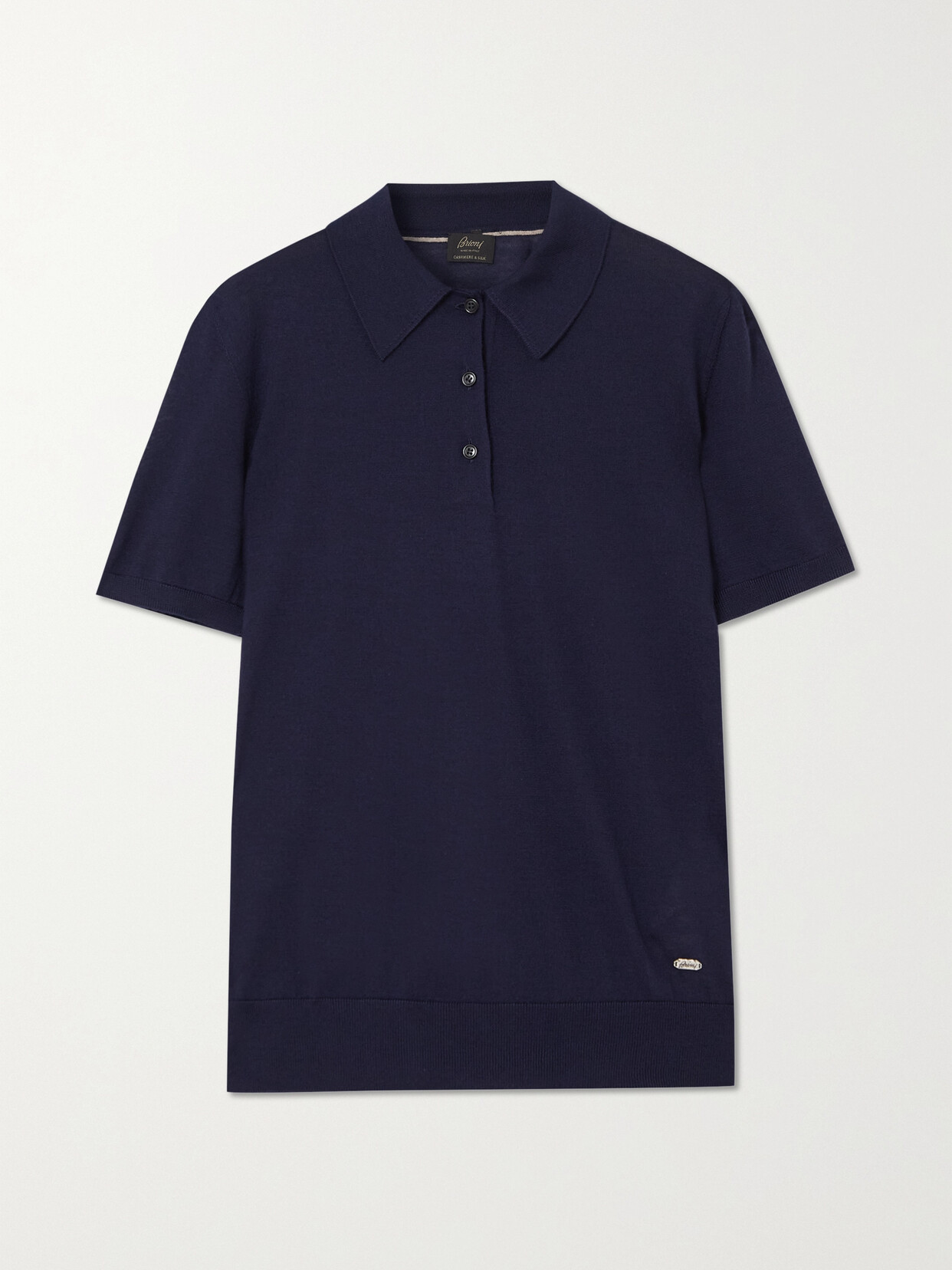 Brioni - Cashmere And Silk-blend Polo Shirt - Blue