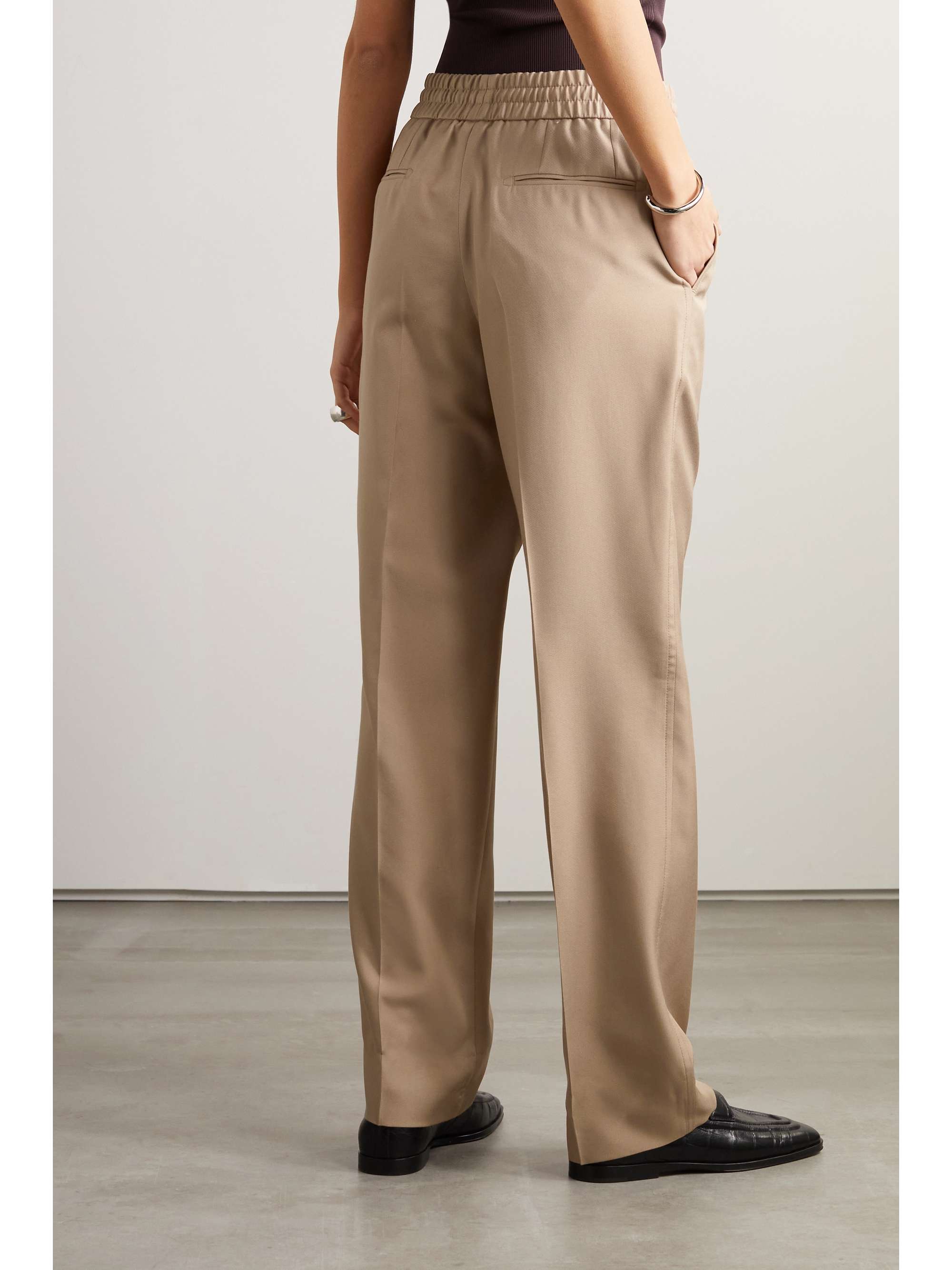 BRIONI Silk-canvas straight-leg pants