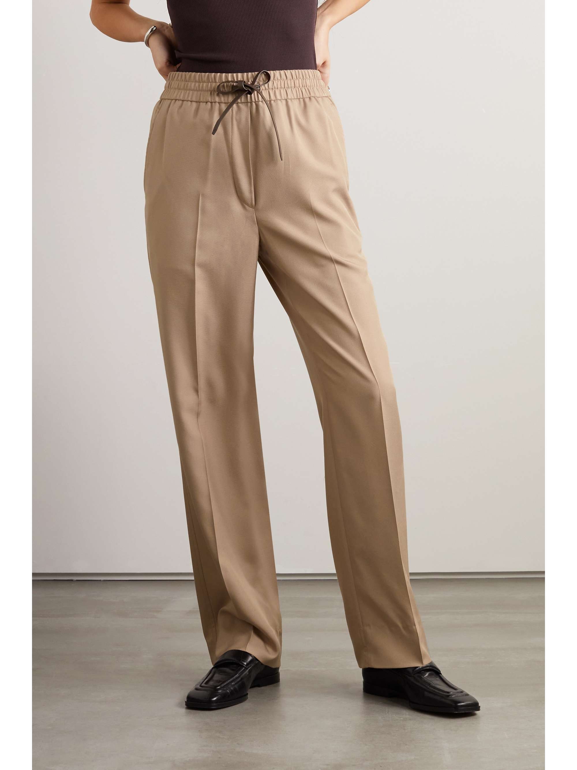 BRIONI Silk-canvas straight-leg pants