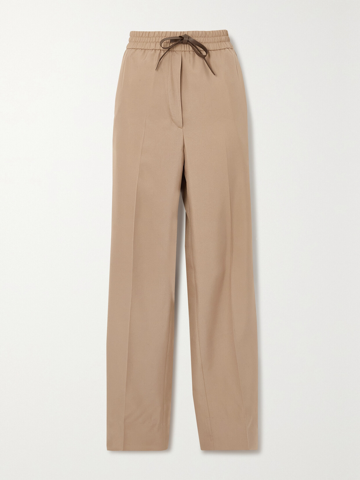 Brioni - Silk-canvas Straight-leg Pants - Brown