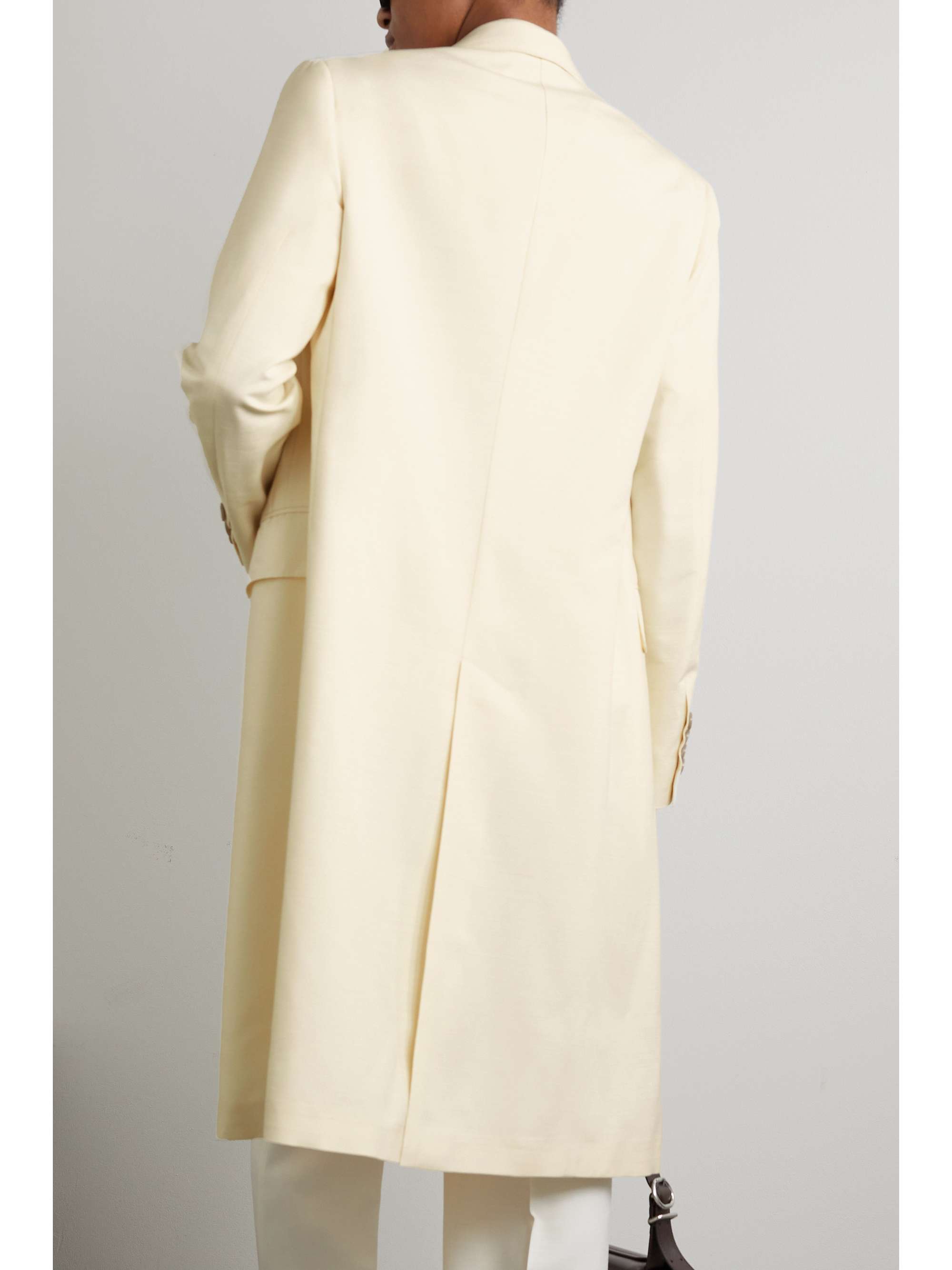 BRIONI Double-breasted silk-canvas coat
