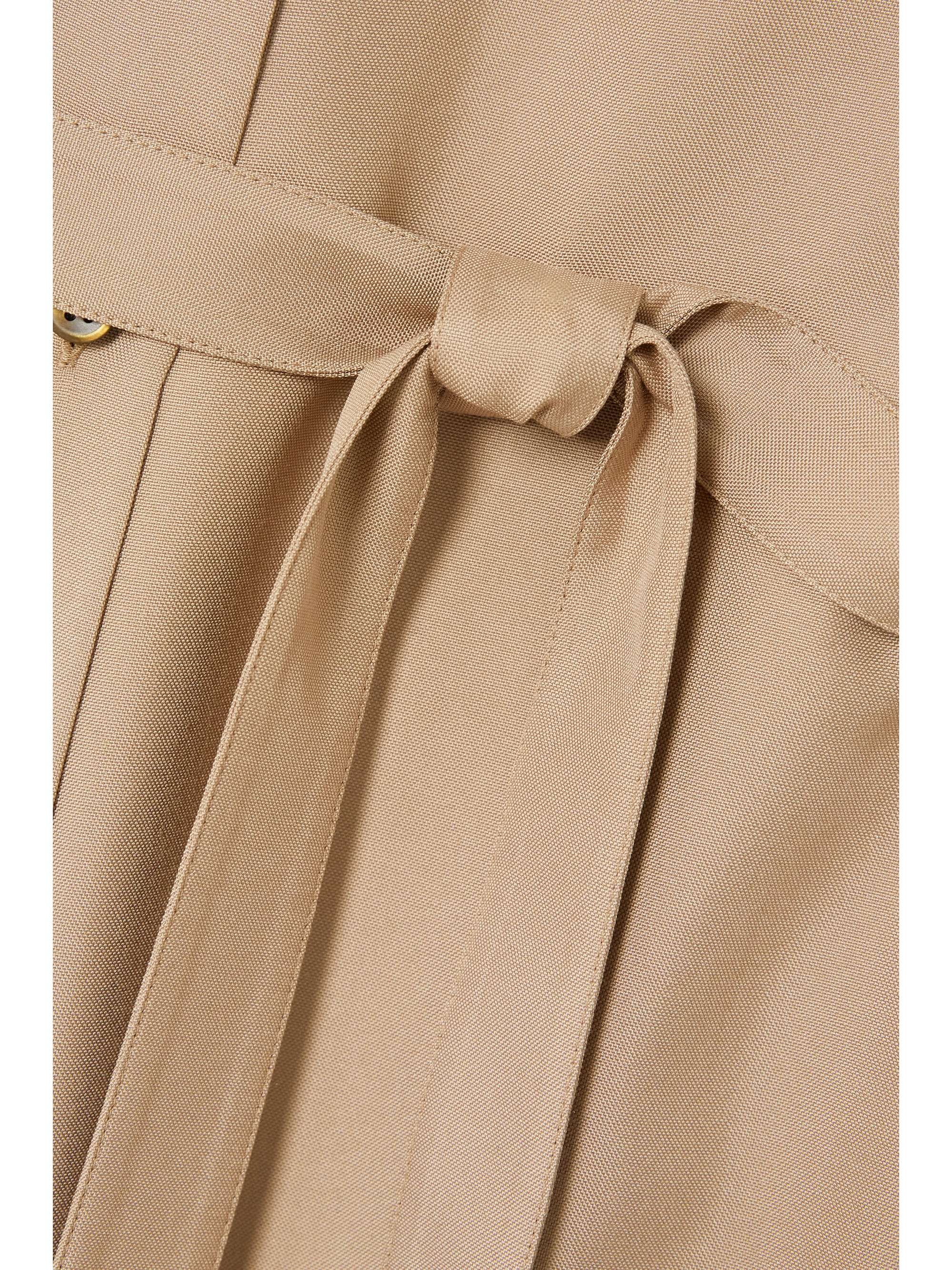 BRIONI Belted silk-canvas shirt dress