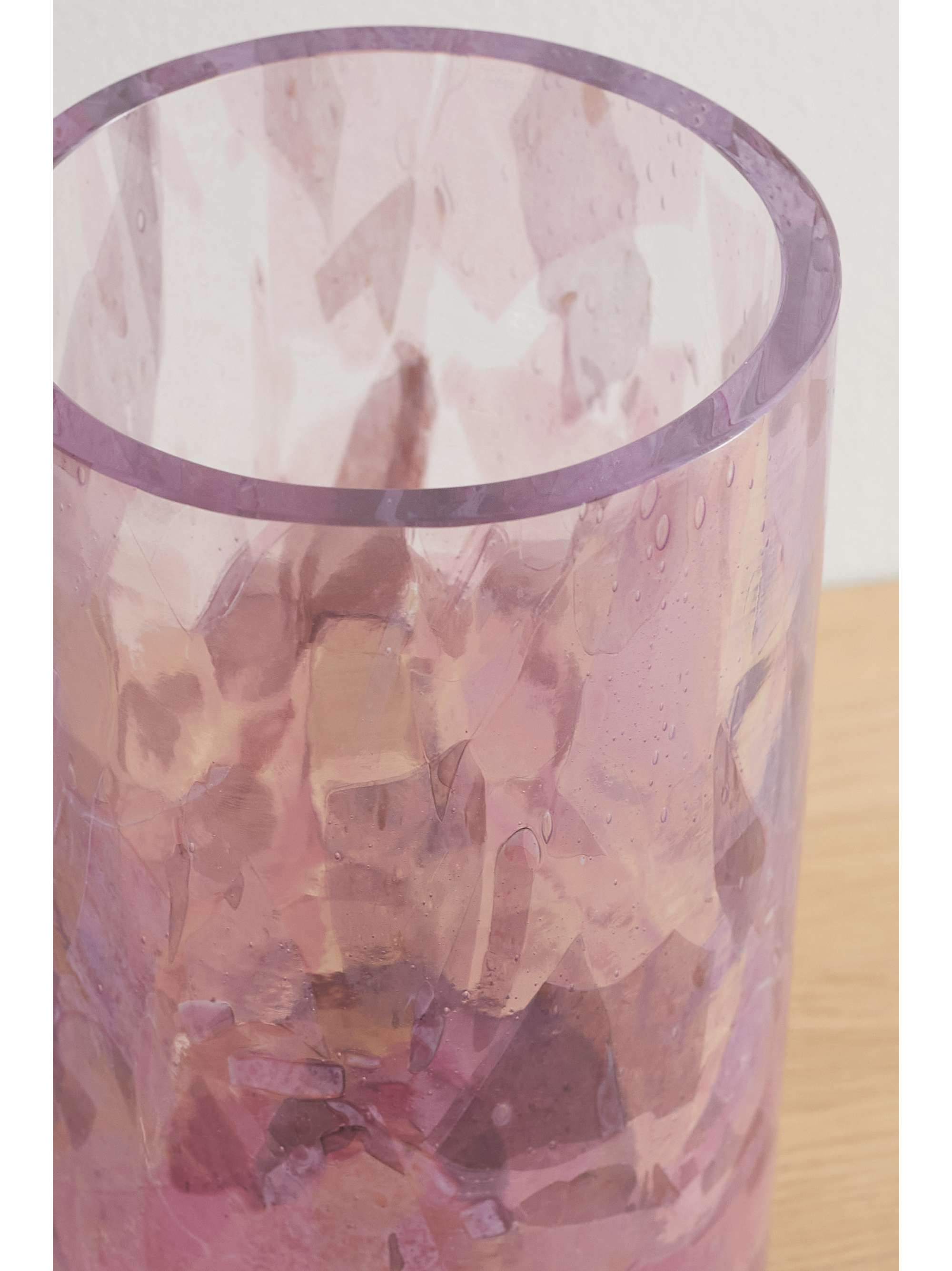 STORIES OF ITALY Watercolor Ruby tall Murano glass vase