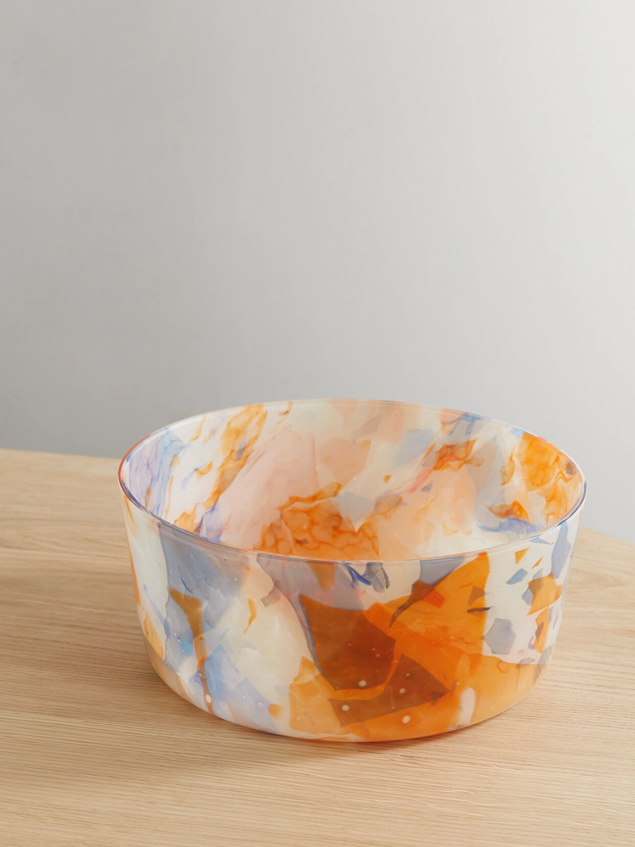 STORIES OF ITALY - Nougat Summer Large Murano Glass Bowl - Orange