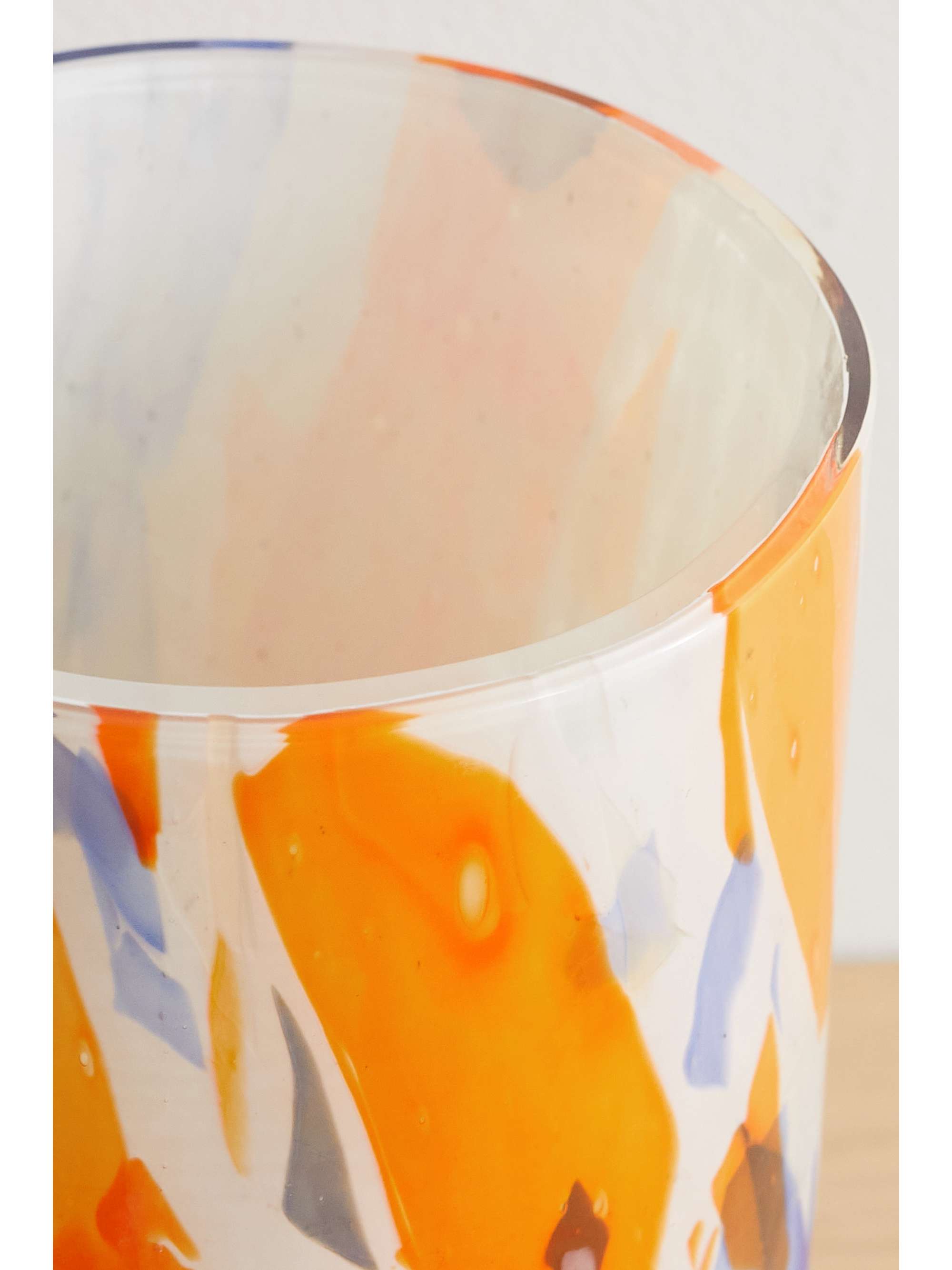 STORIES OF ITALY Nougat Summer tall Murano glass vase