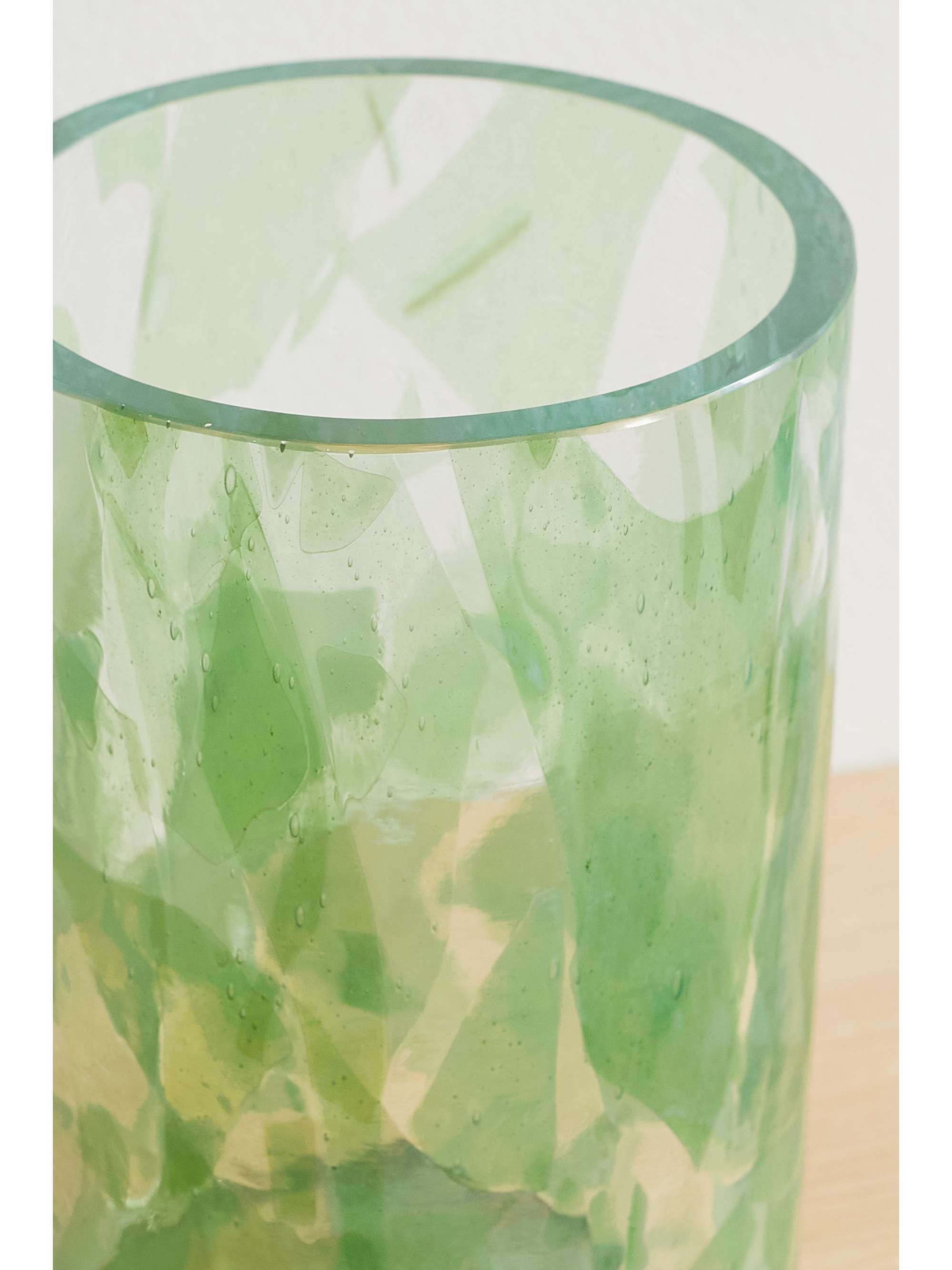 STORIES OF ITALY Watercolor Jade tall Murano glass vase