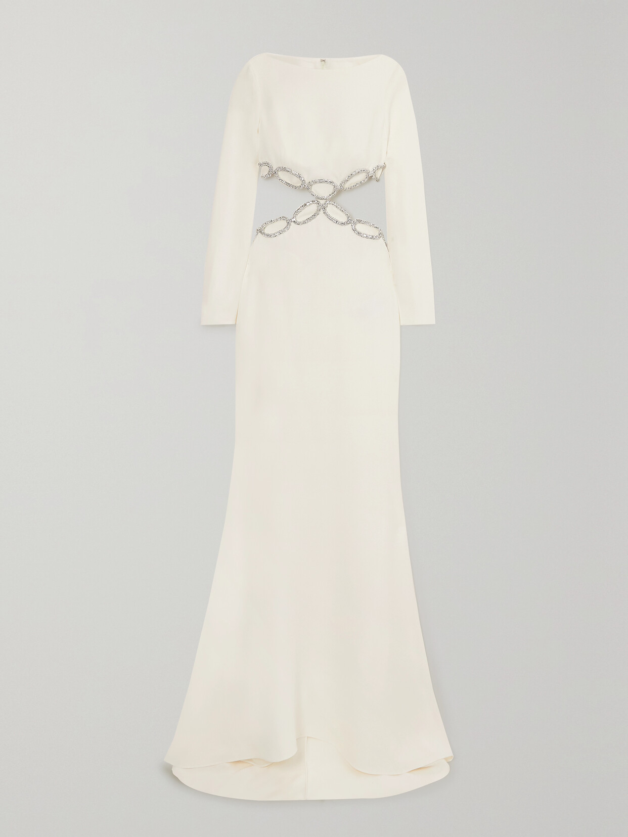 Valentino Garavani Cutout Crystal-embellished Silk-cady Gown