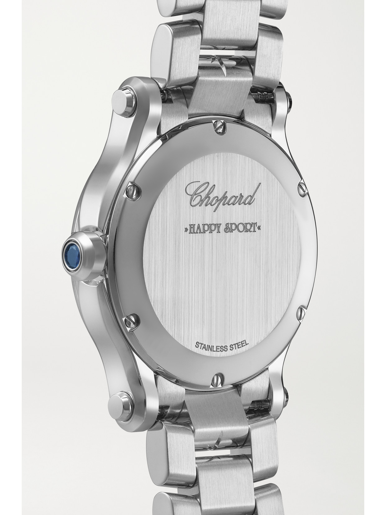 Chopard Women's Happy Sport Stainless Steel & Diamond Bracelet Watch In Sapphire