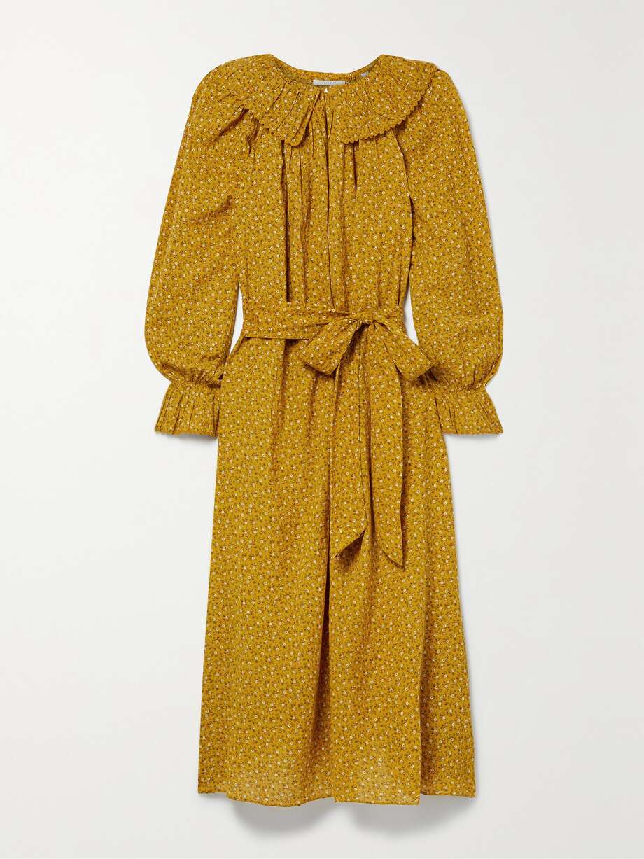 net-a-porter.com | + NET SUSTAIN Rory belted floral-print organic cotton-blend midi dress