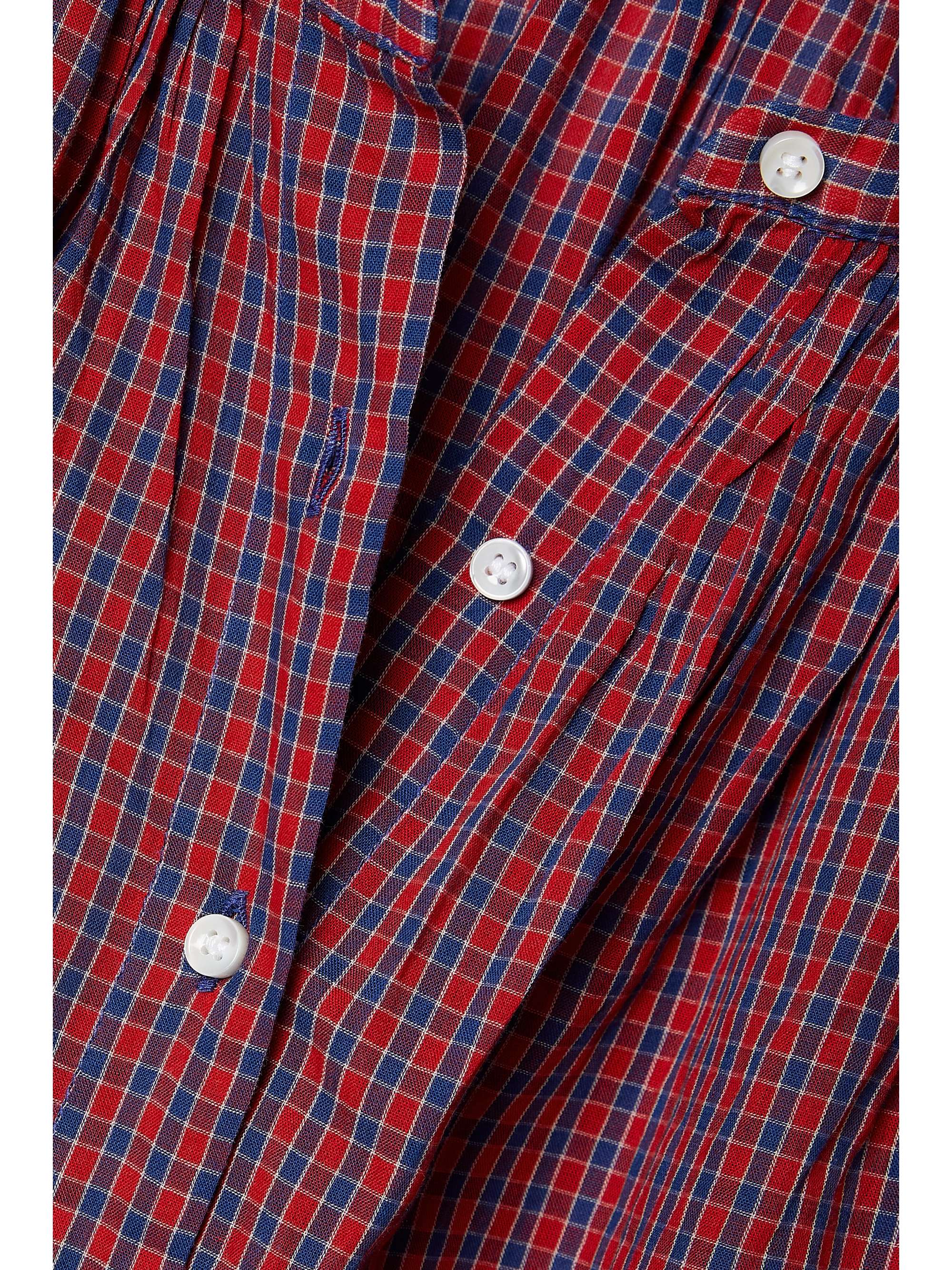 DÔEN Jane checked cotton-voile blouse