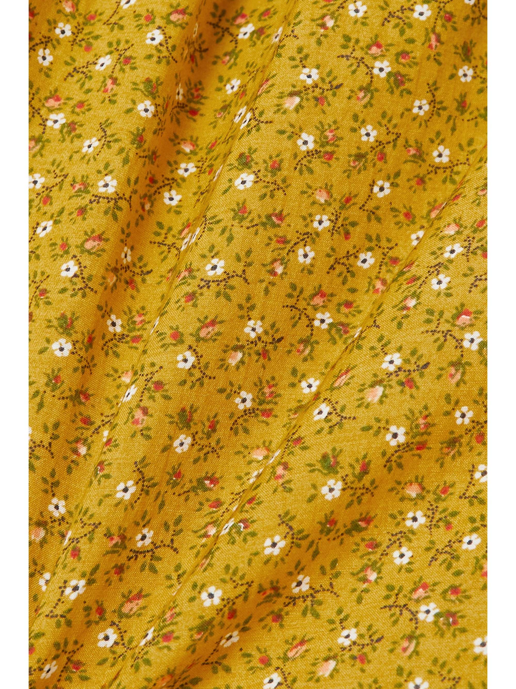 DÔEN Rose floral-print cotton-blend blouse