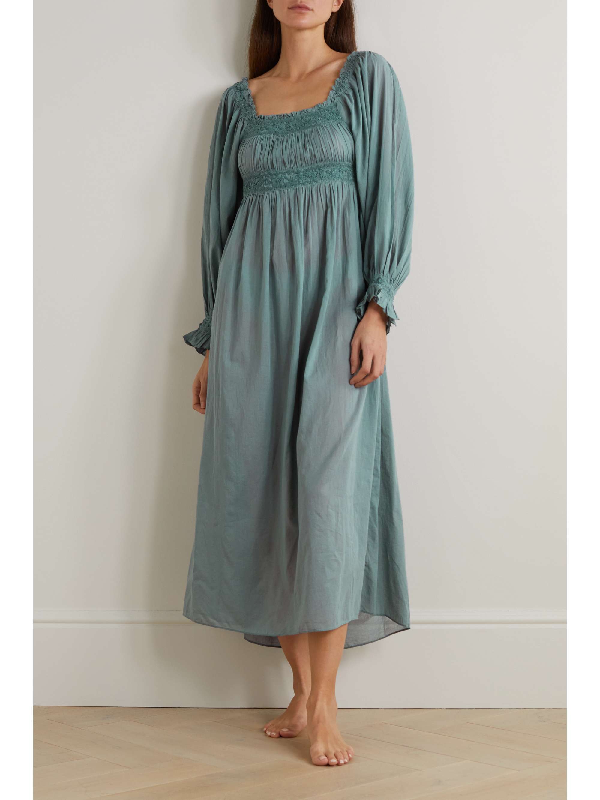 long sleeve cotton maxi dress