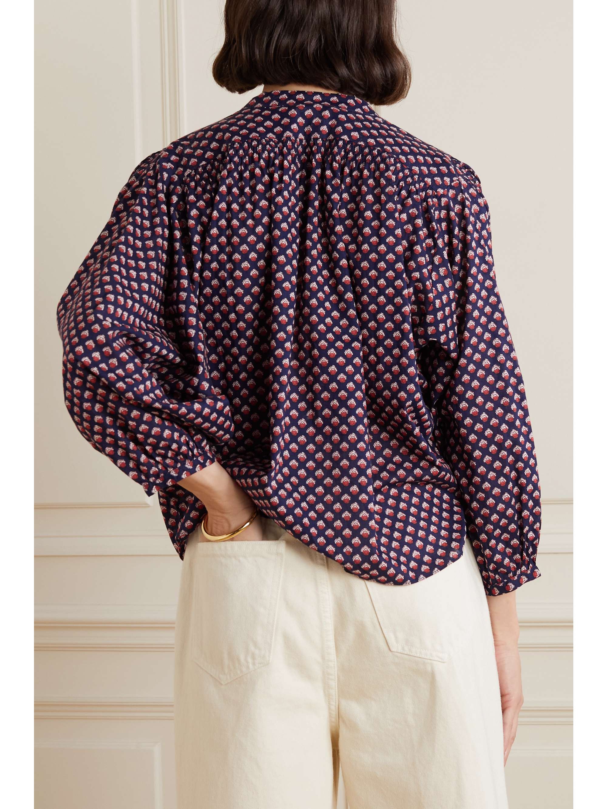 DÔEN Ojai printed cotton-voile top
