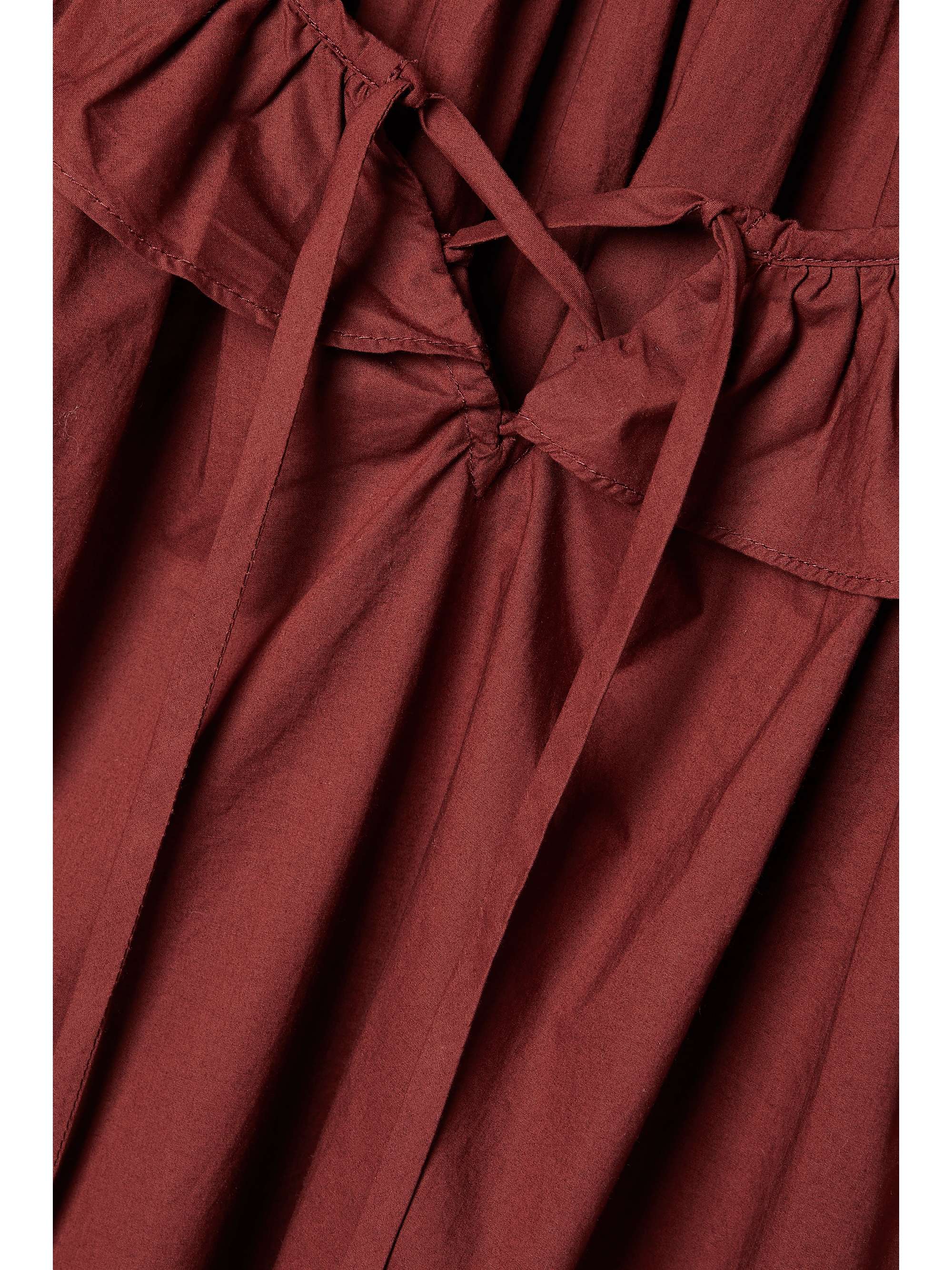 DÔEN Jules ruffled cotton-poplin top