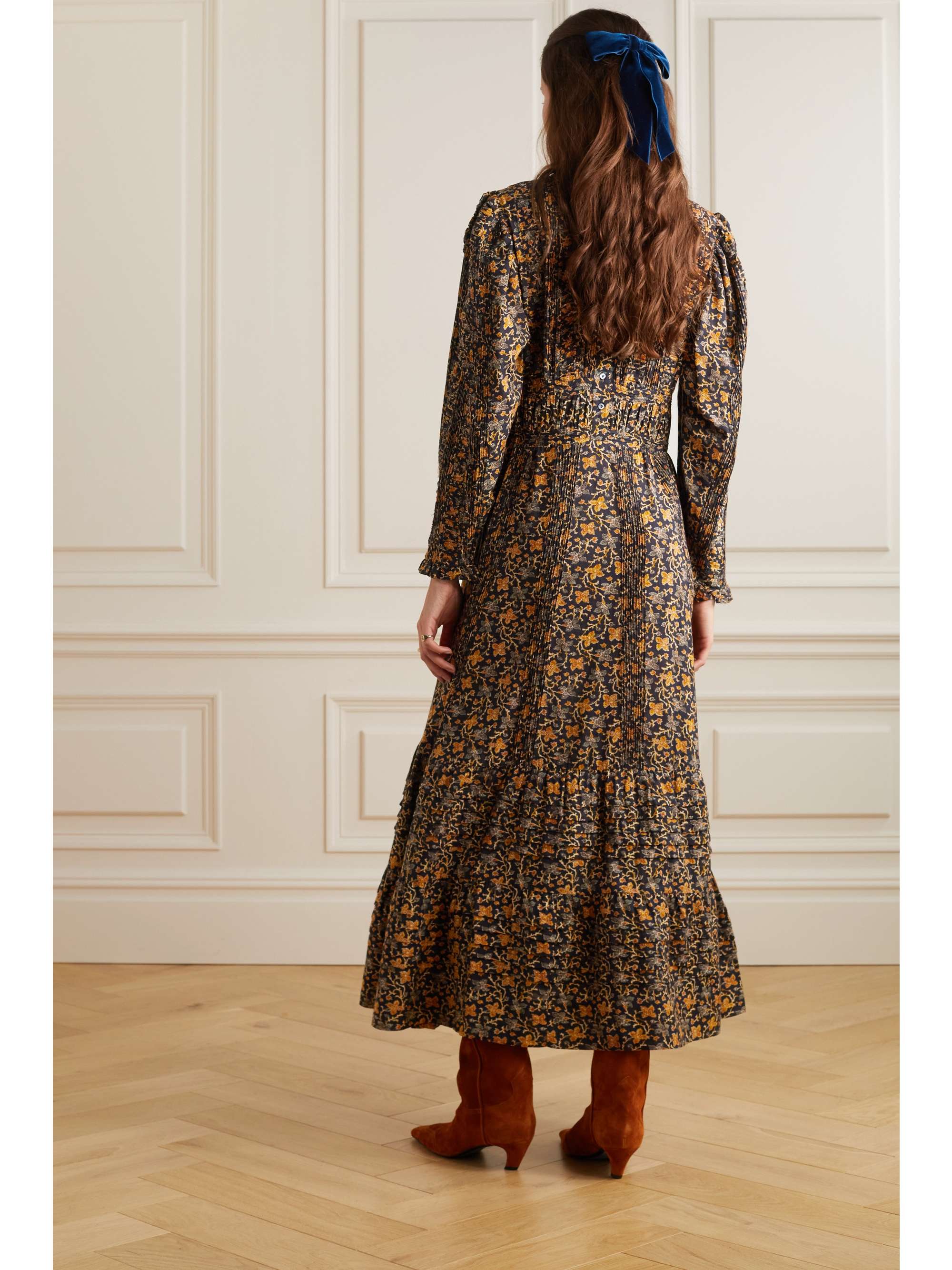 DÔEN Iliana floral-print cotton-blend maxi dress