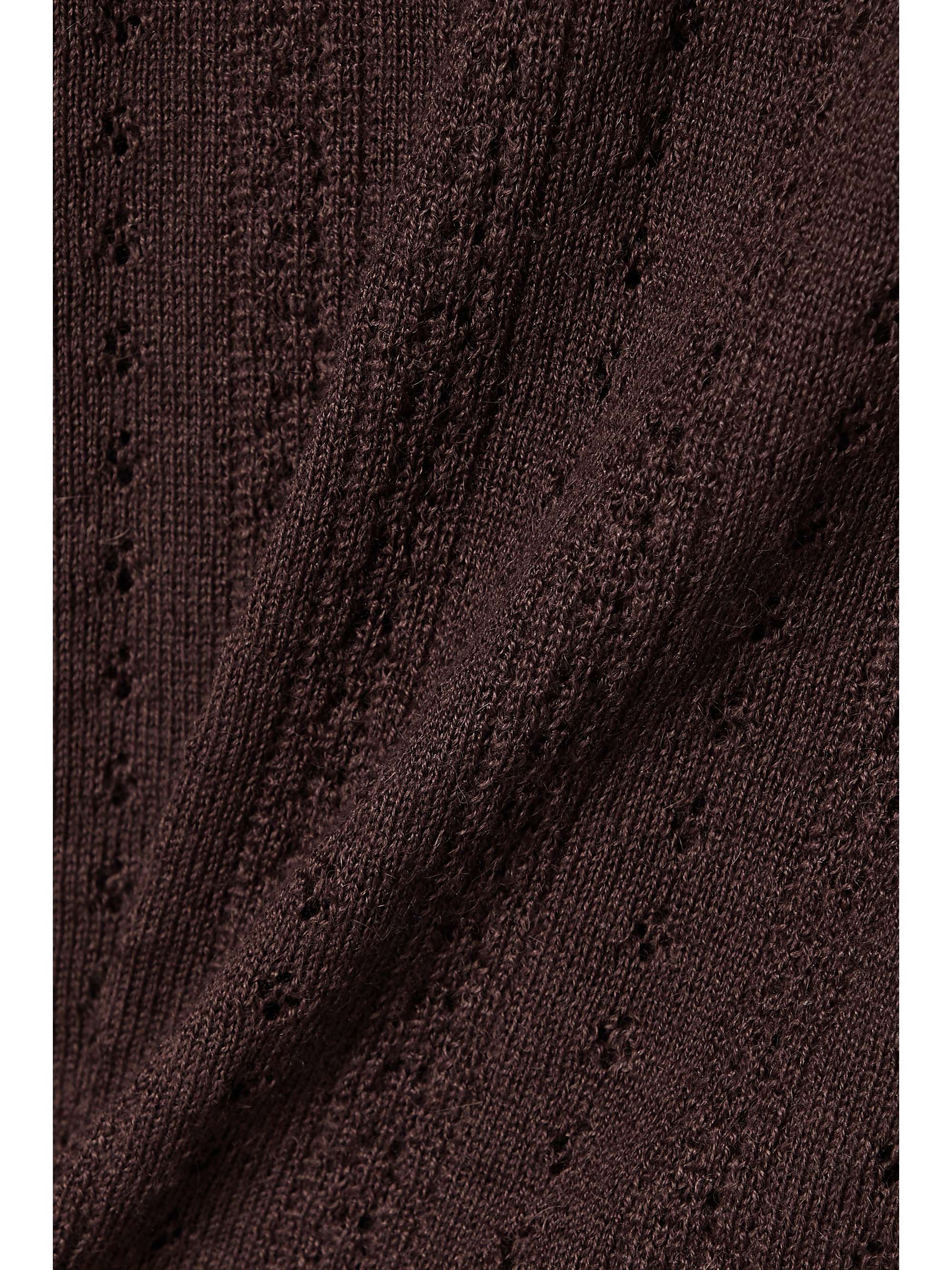 DÔEN Minou pointelle-knit alpaca and silk-blend turtleneck sweater
