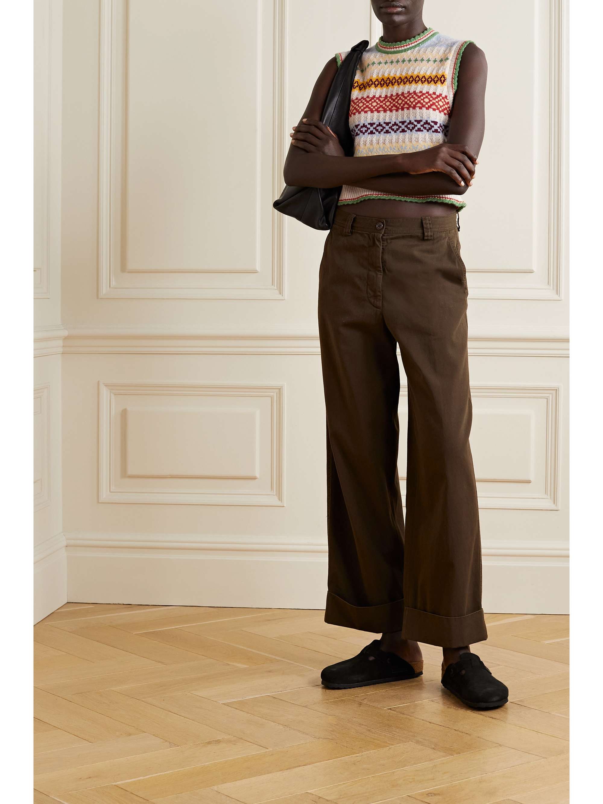 DÔEN Aniene Fair Isle recycled cashmere and wool-blend vest