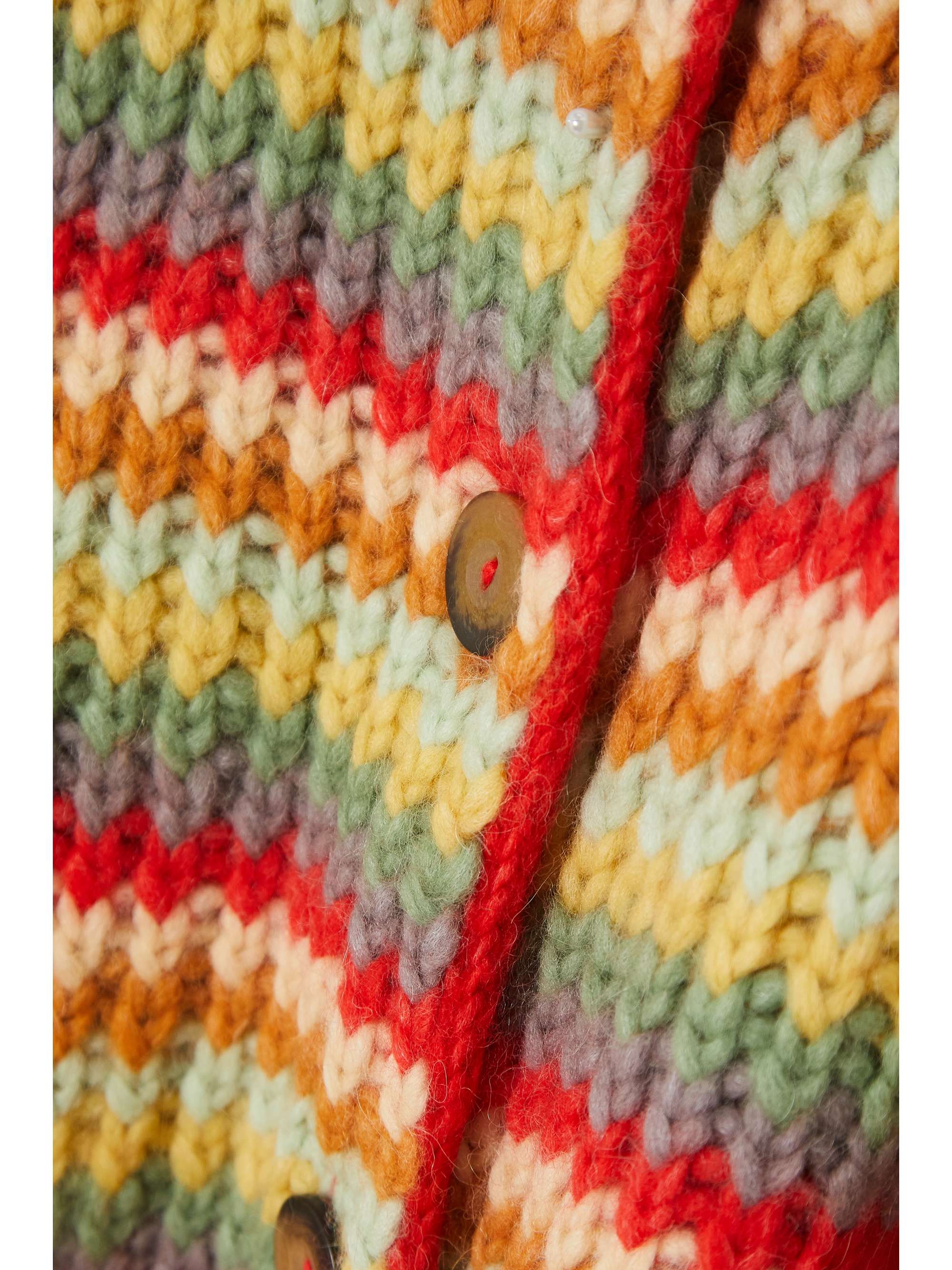 DÔEN Briar striped alpaca-blend cardigan