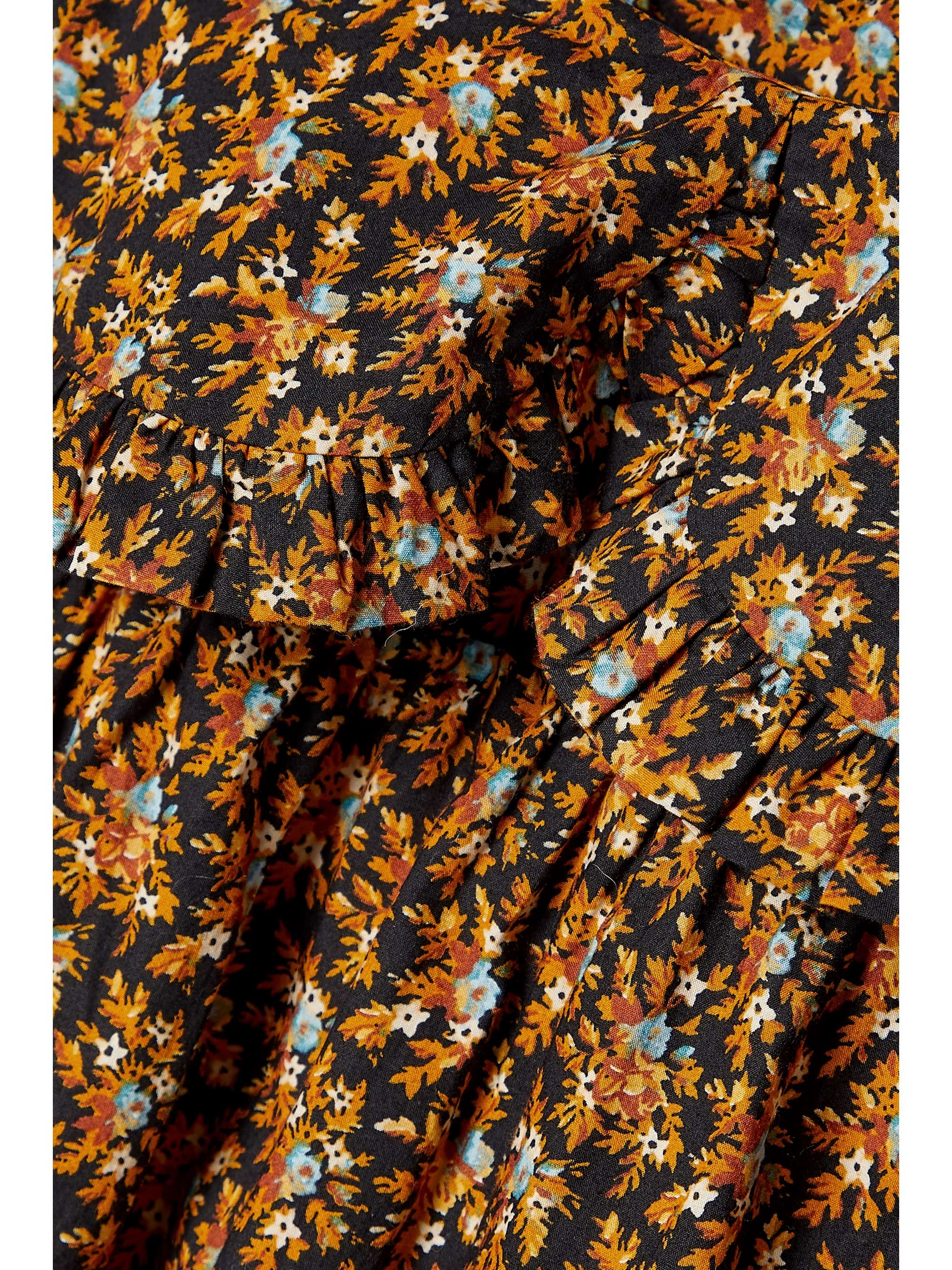 DÔEN Adalina ruffled floral-print cotton-poplin mini dress