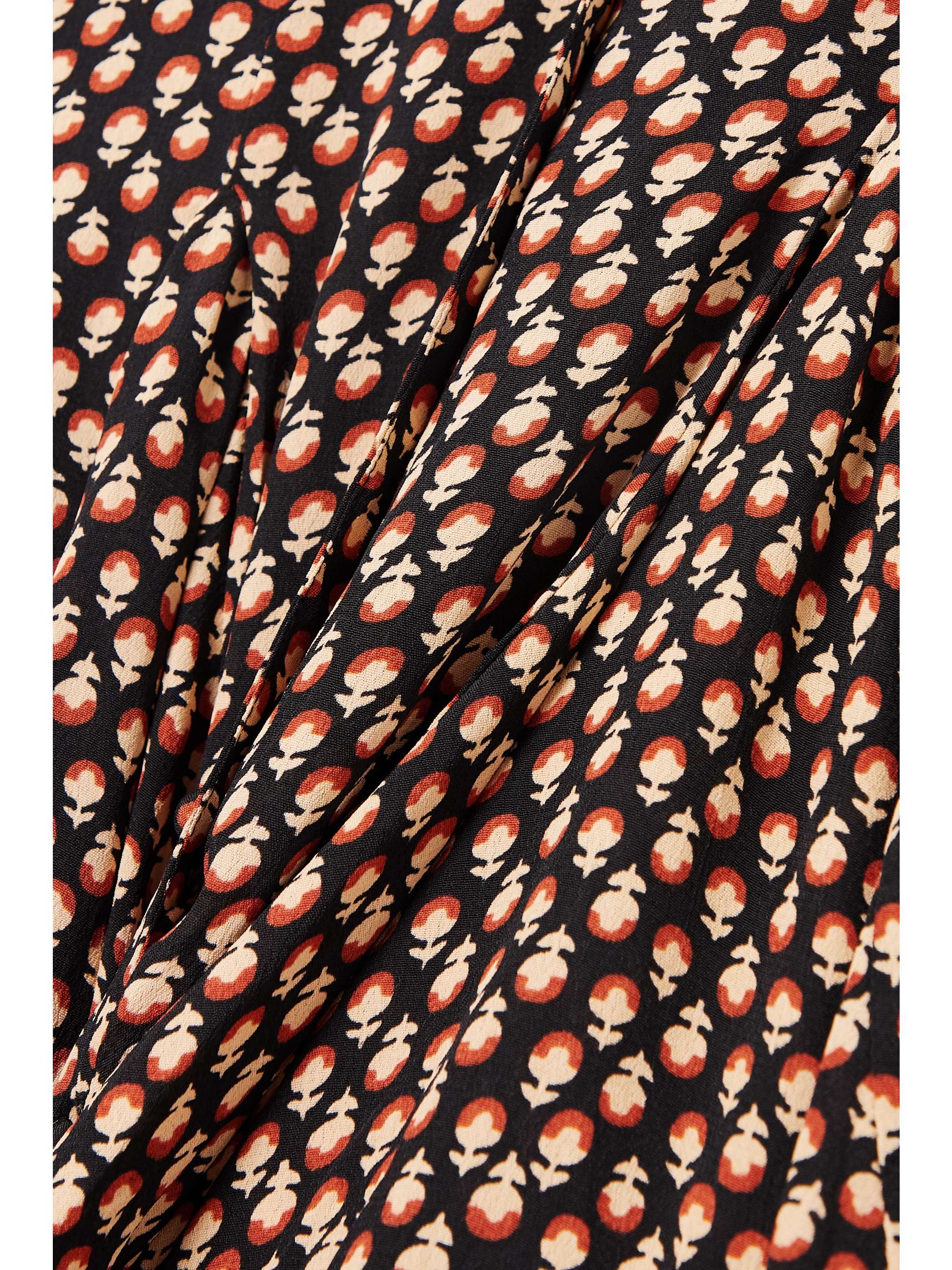 DÔEN Camden ruffled floral-print jersey mini dress