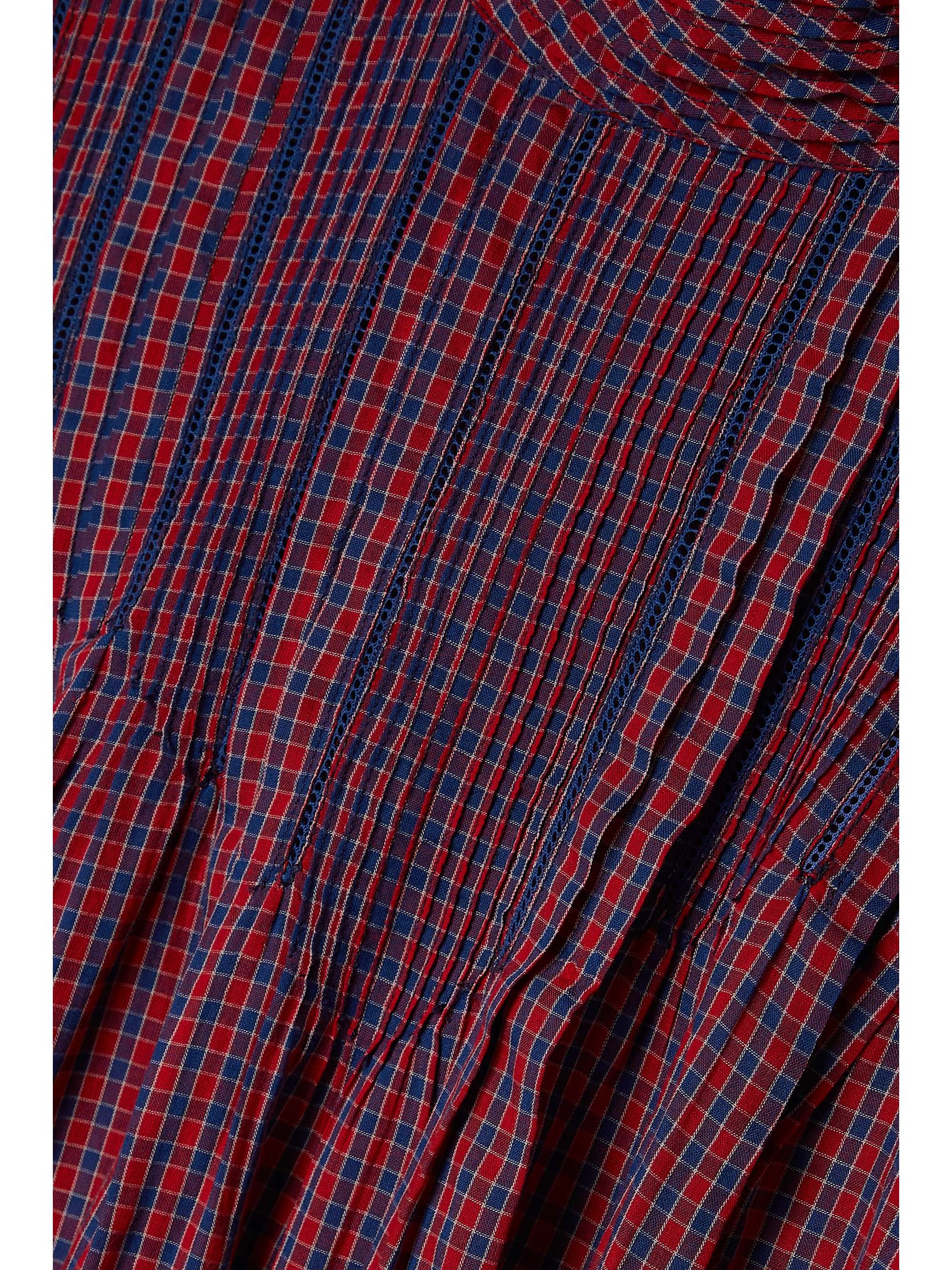 DÔEN Ranger belted checked organic cotton-voile midi dress