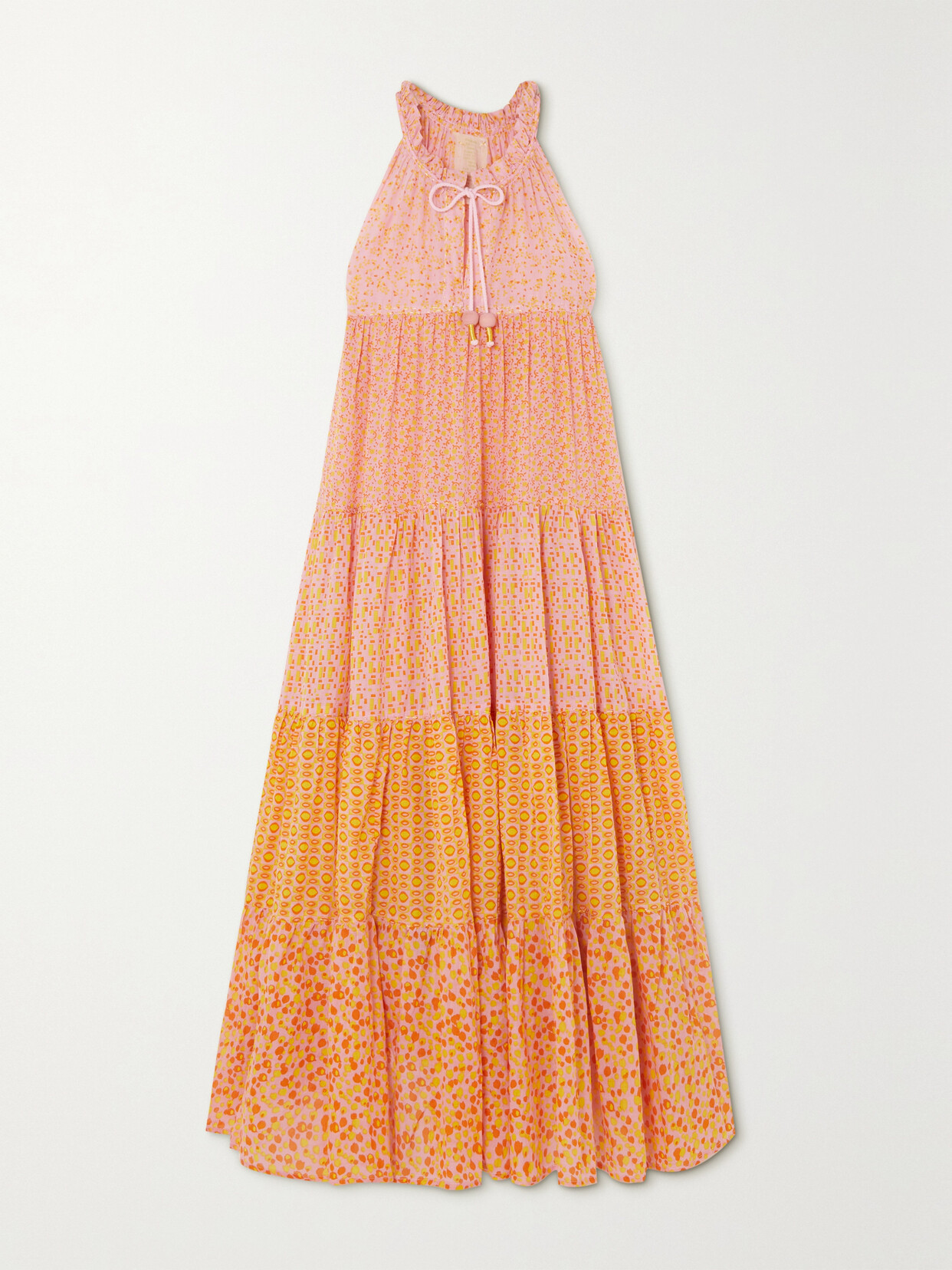 Yvonne S + Net Sustain Hippy Tiered Printed Cotton-voile Maxi Dress - Orange