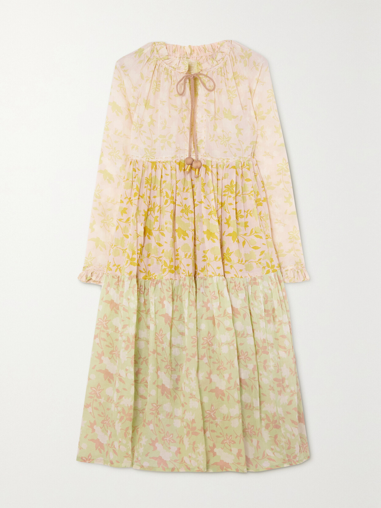 Yvonne S - + Net Sustain Tiered Printed Cotton-voile Midi Dress - Green 22 Awaiting product image