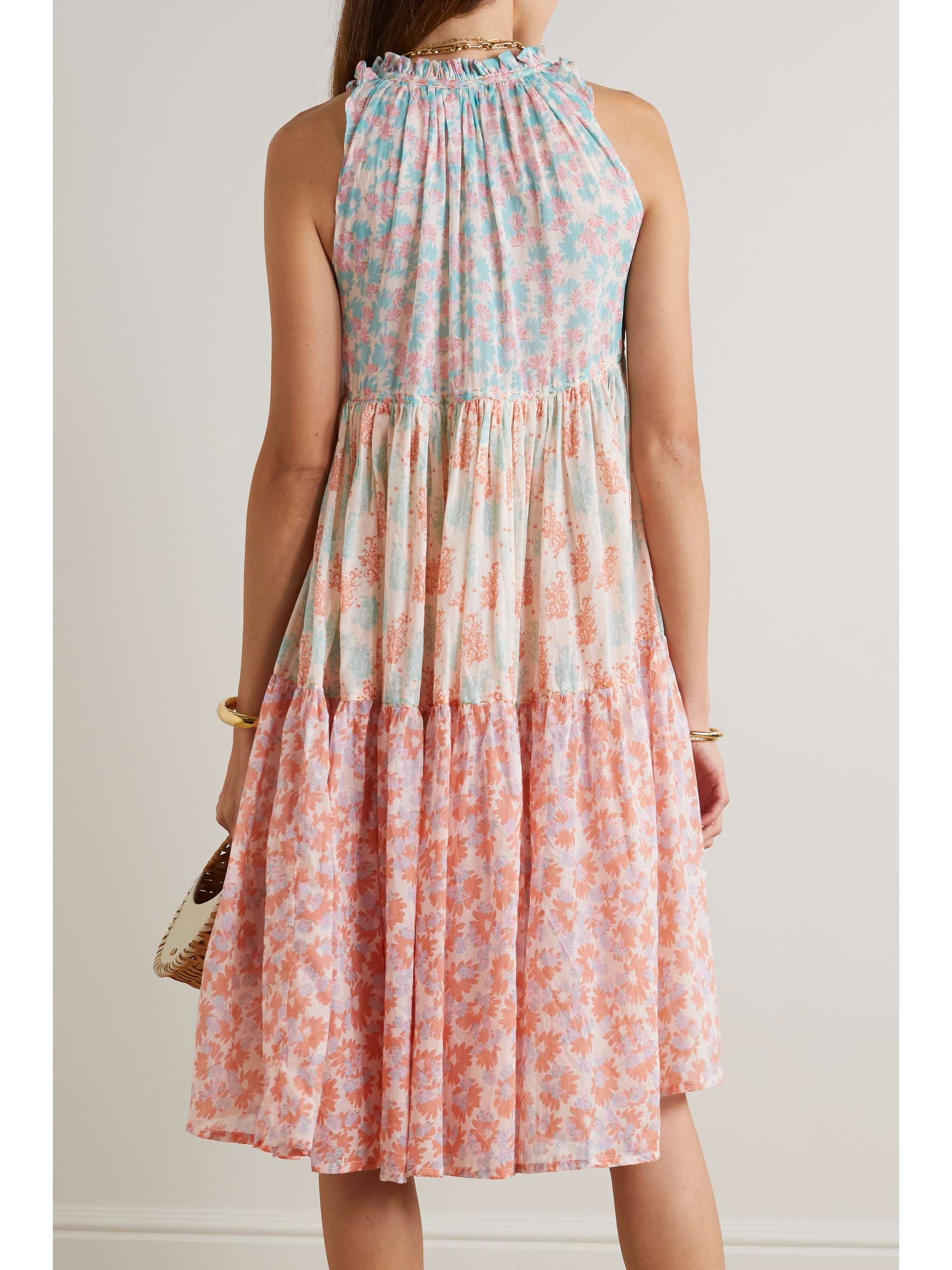 YVONNE S Tiered printed cottonvoile dress NETAPORTER