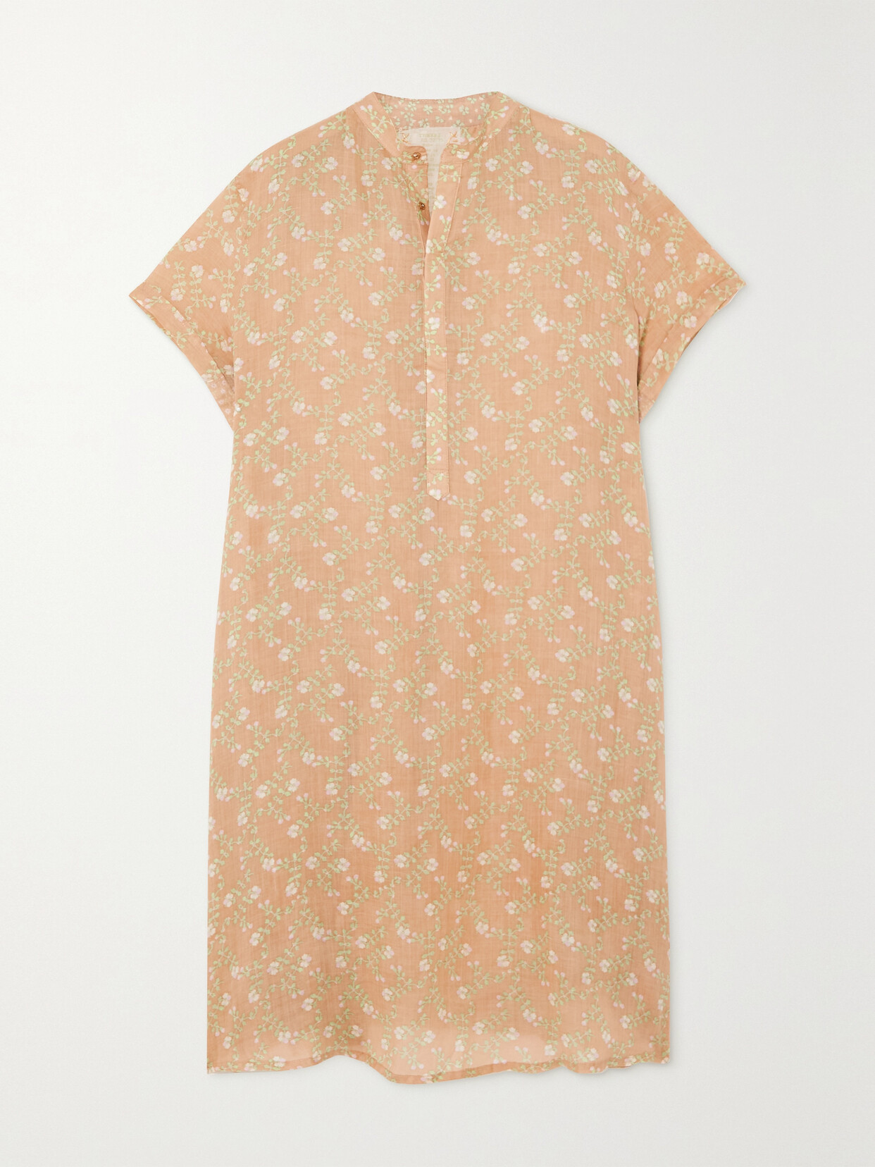 Yvonne S - + Net Sustain Floral-print Linen Shirt Dress - Orange