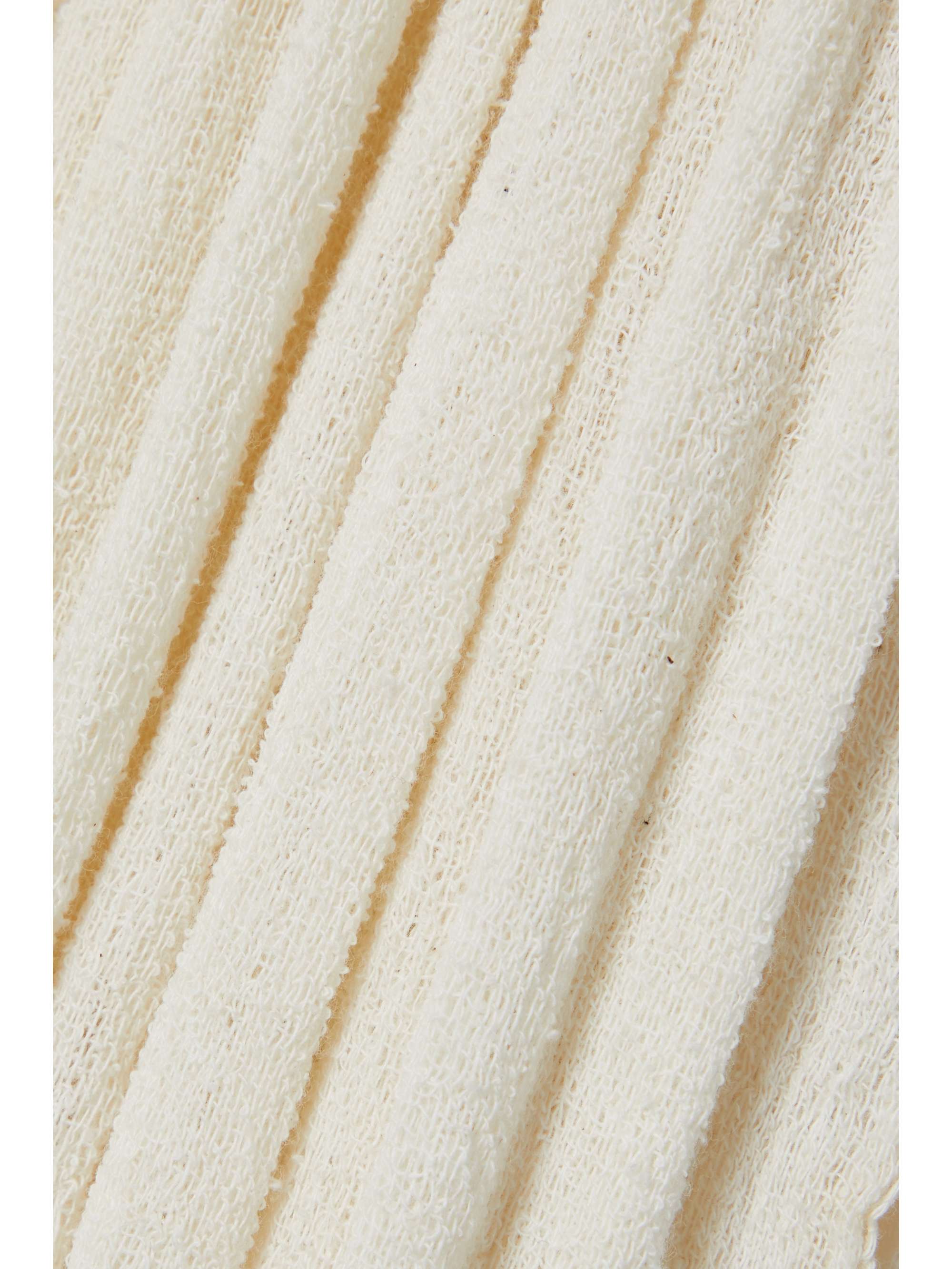CARAVANA Kiuic draped leather-trimmed cotton-gauze maxi dress