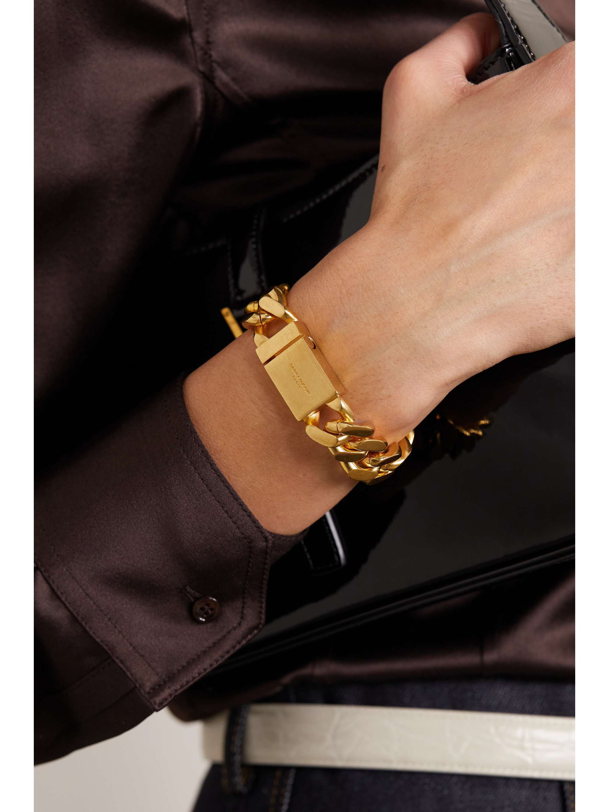 SAINT LAURENT Goldtone bracelet NETAPORTER