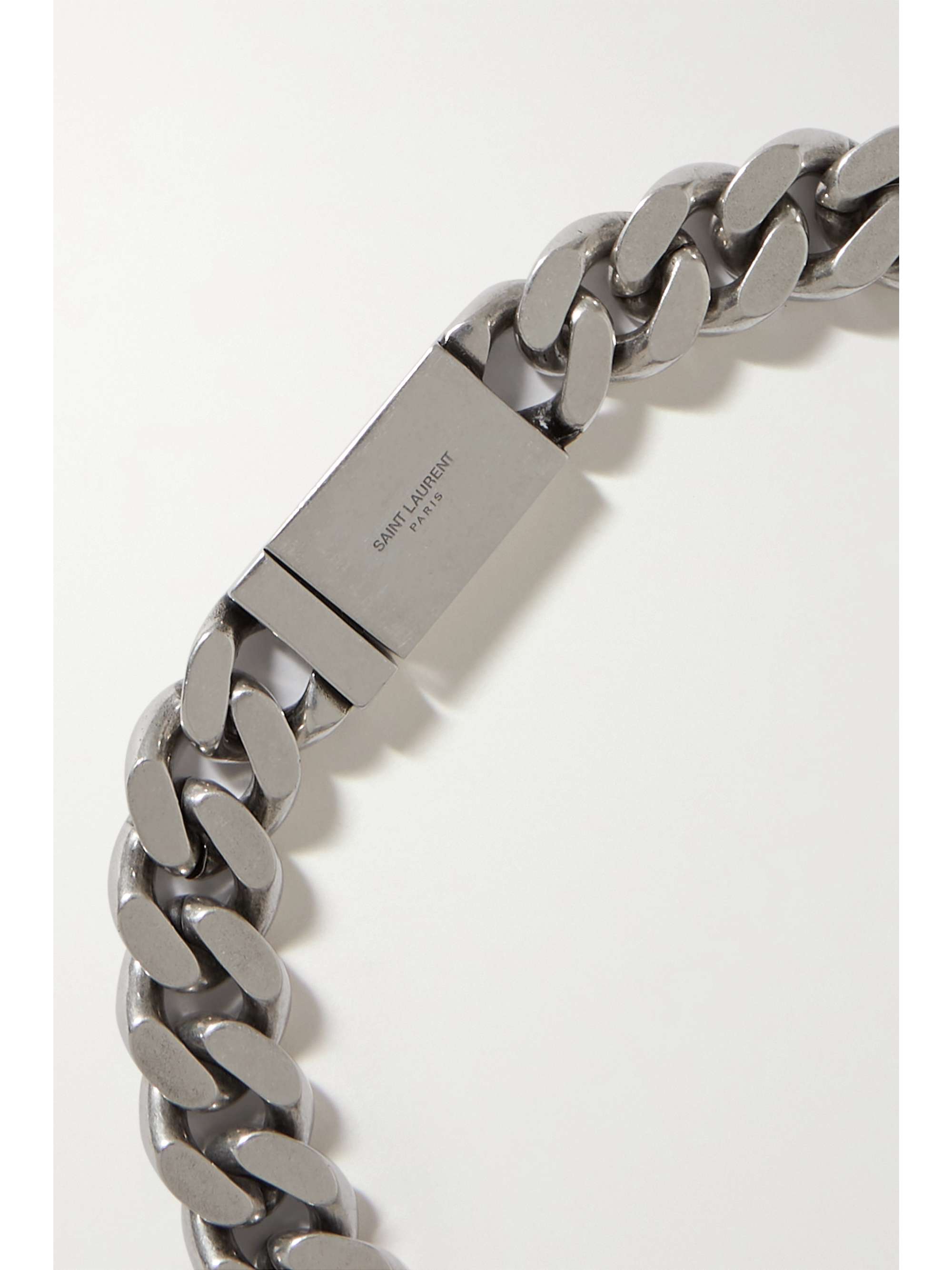 SAINT LAURENT Silver-tone necklace