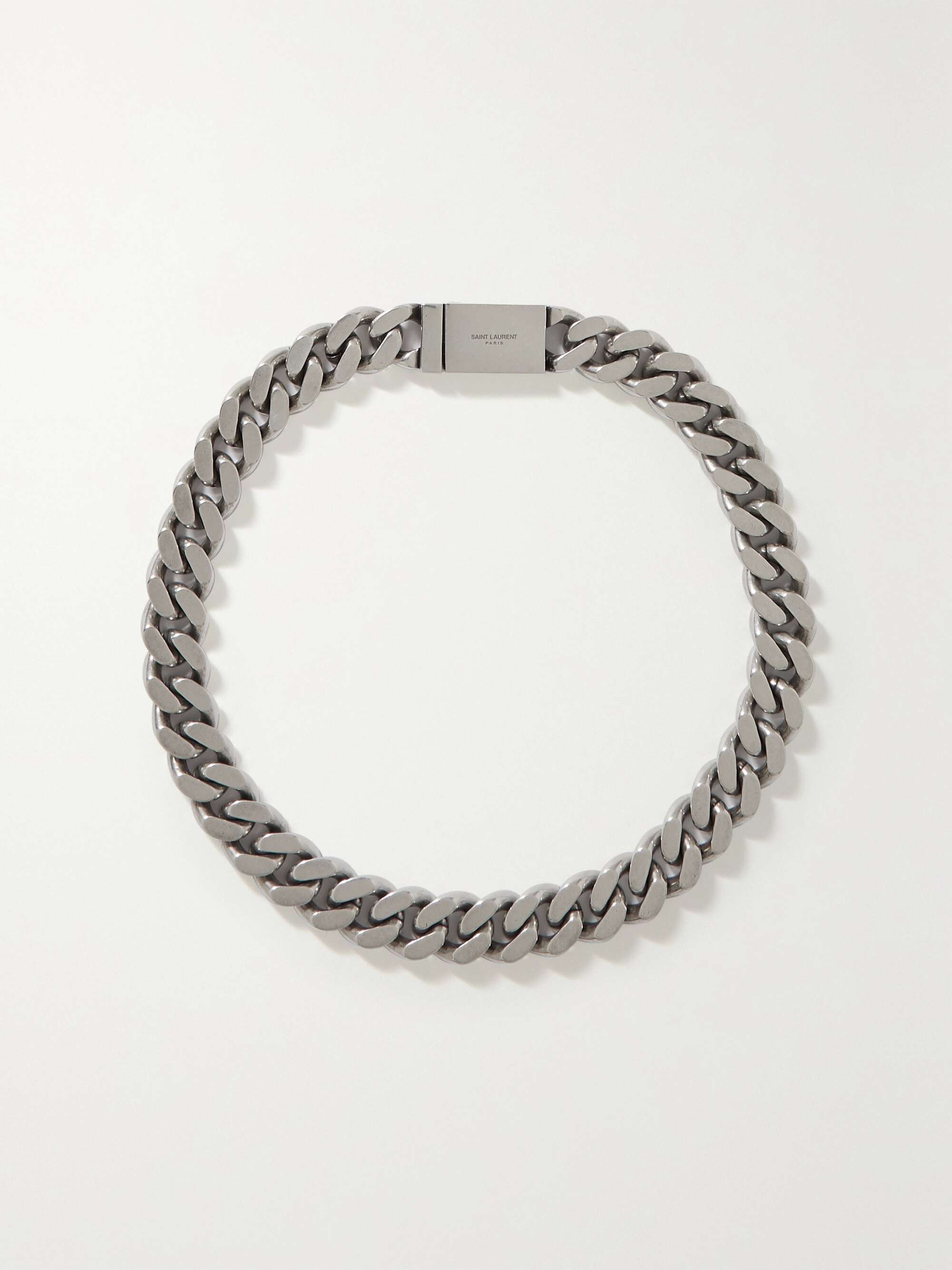 SAINT LAURENT Silver-tone necklace | NET-A-PORTER