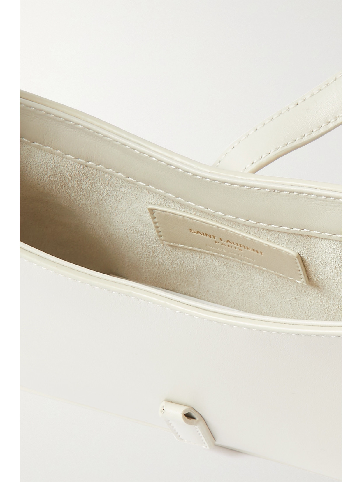 Saint Laurent Le 5 À 7 Mini Leather Shoulder Bag In White
